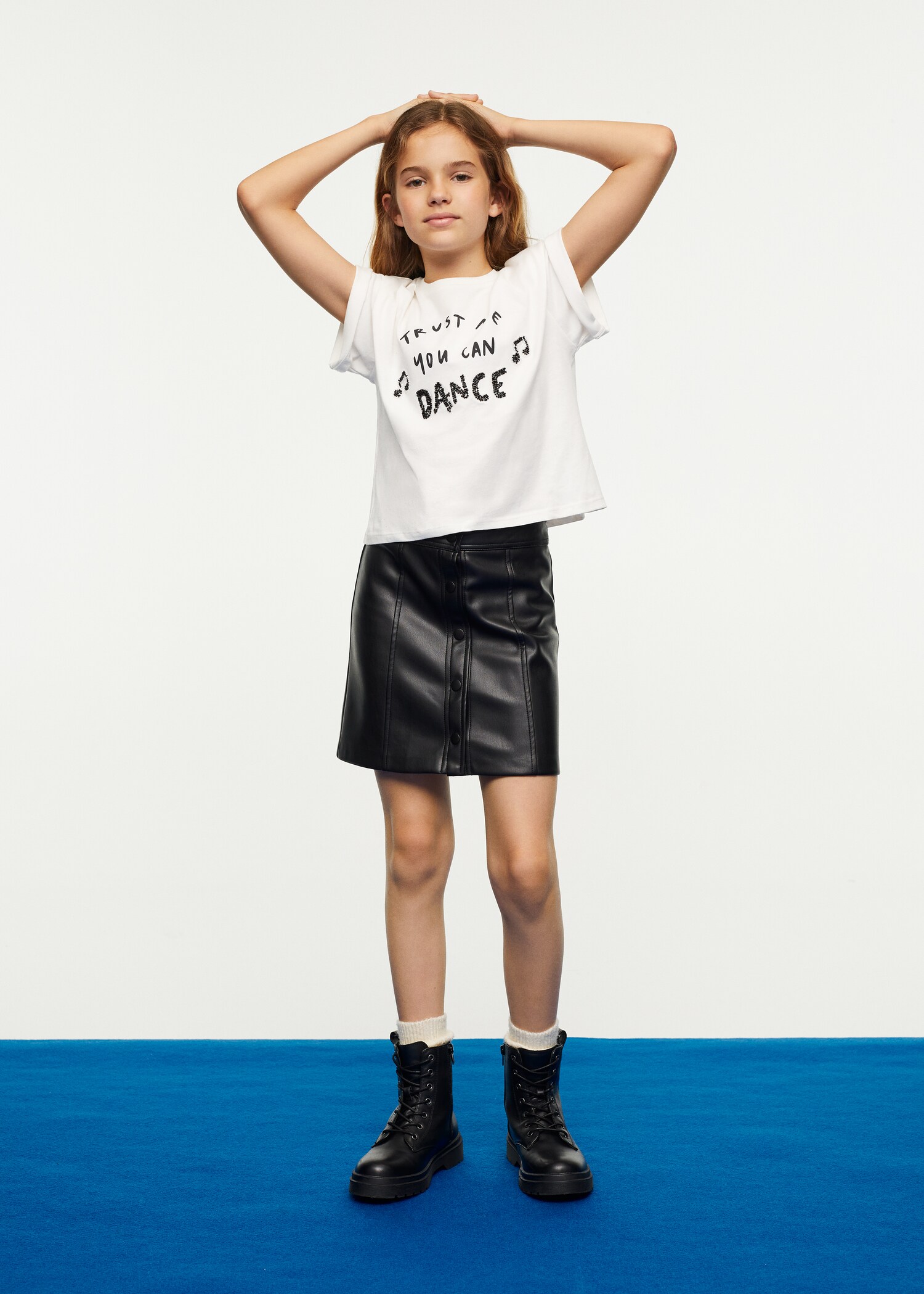 Bead printed T-shirt - Medium plane