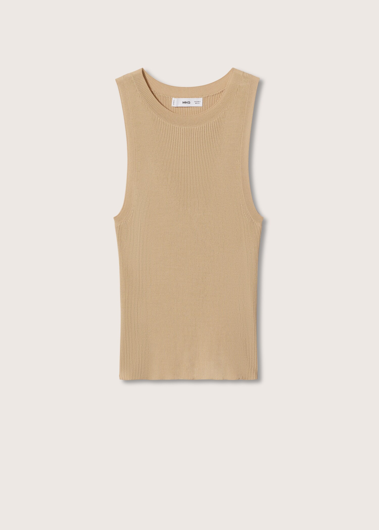 Ribbed knit top - Article without model