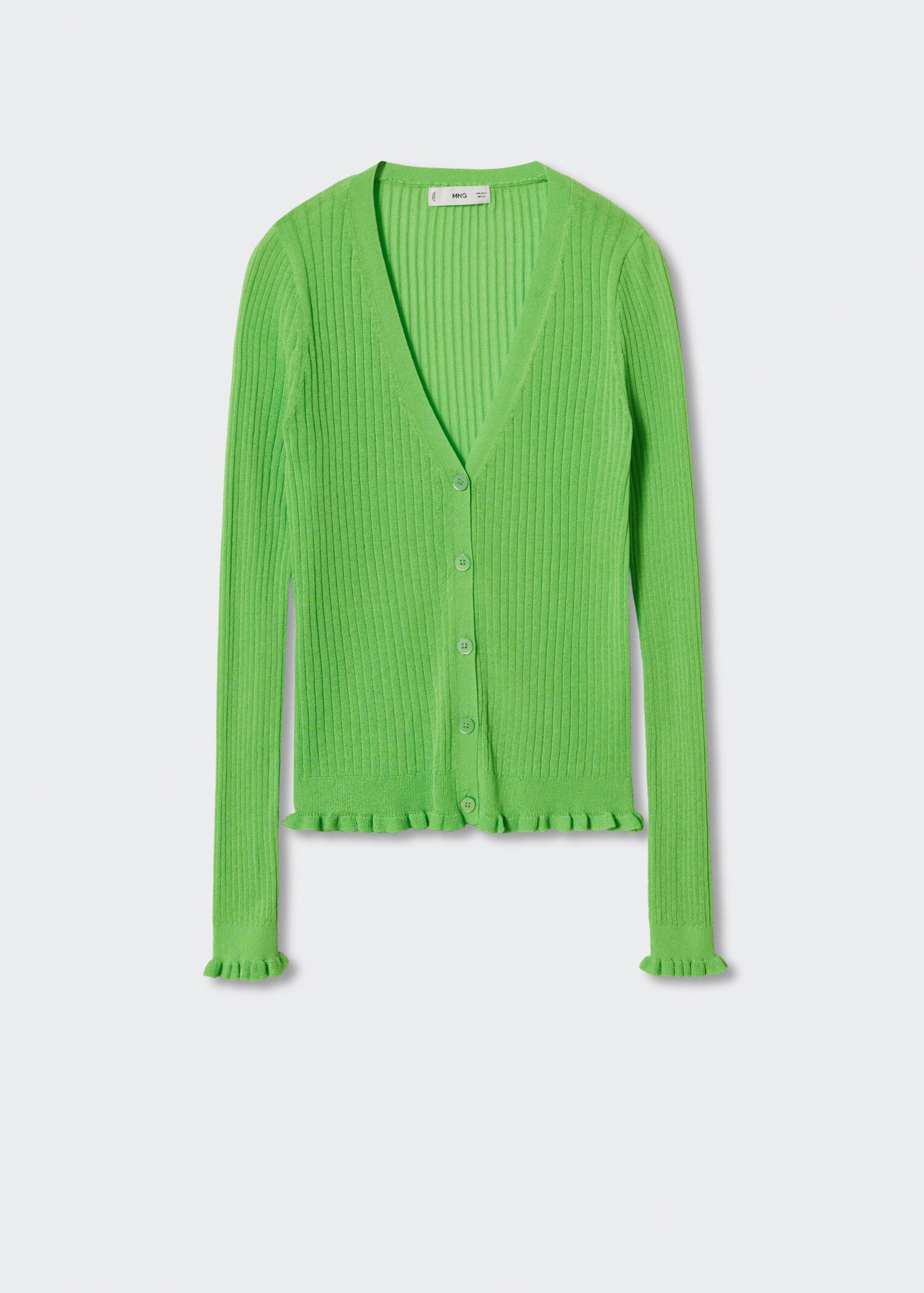 Ribbed knit cardigan - Article without model