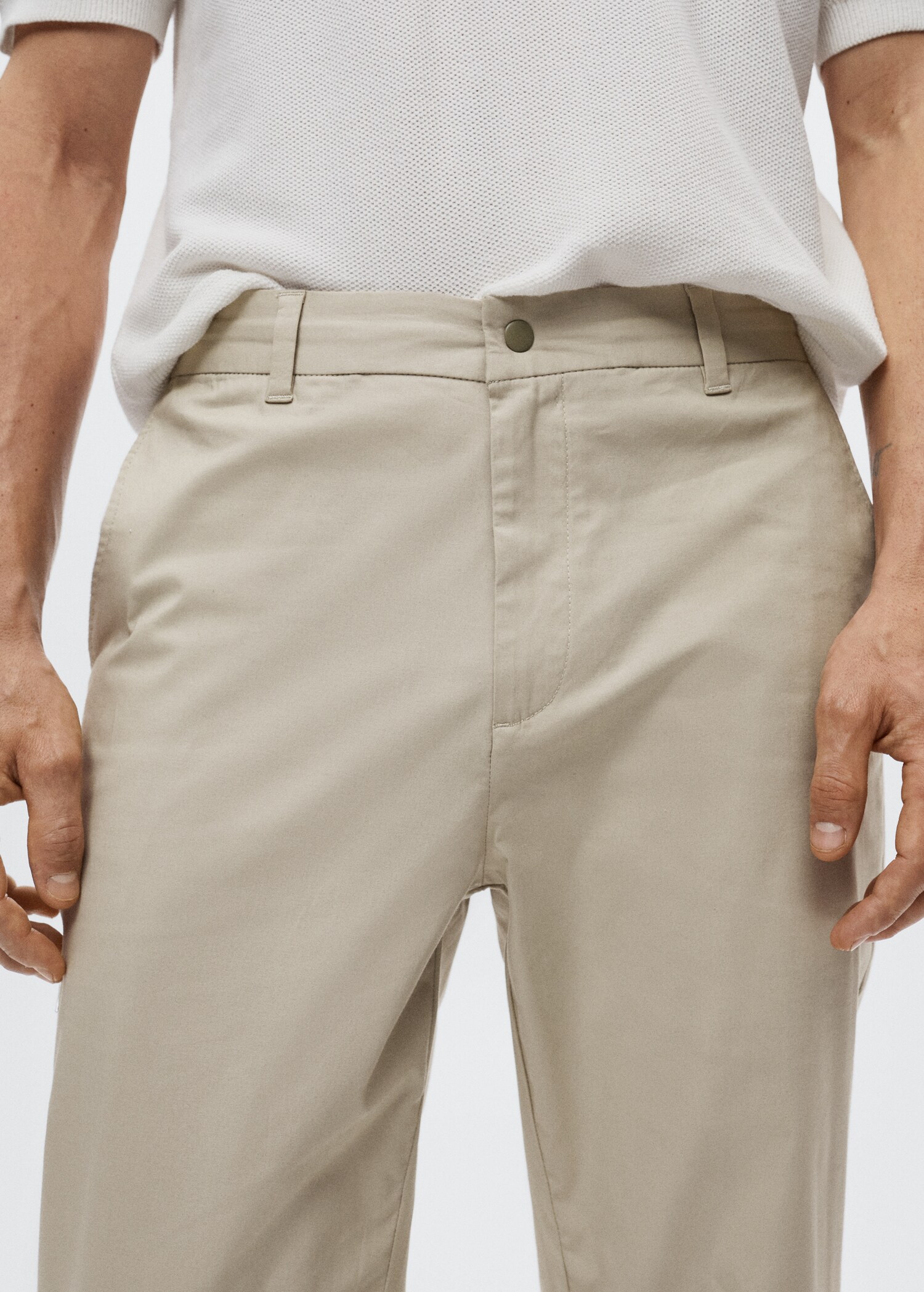 Cotton jogger-style trousers - Details of the article 1