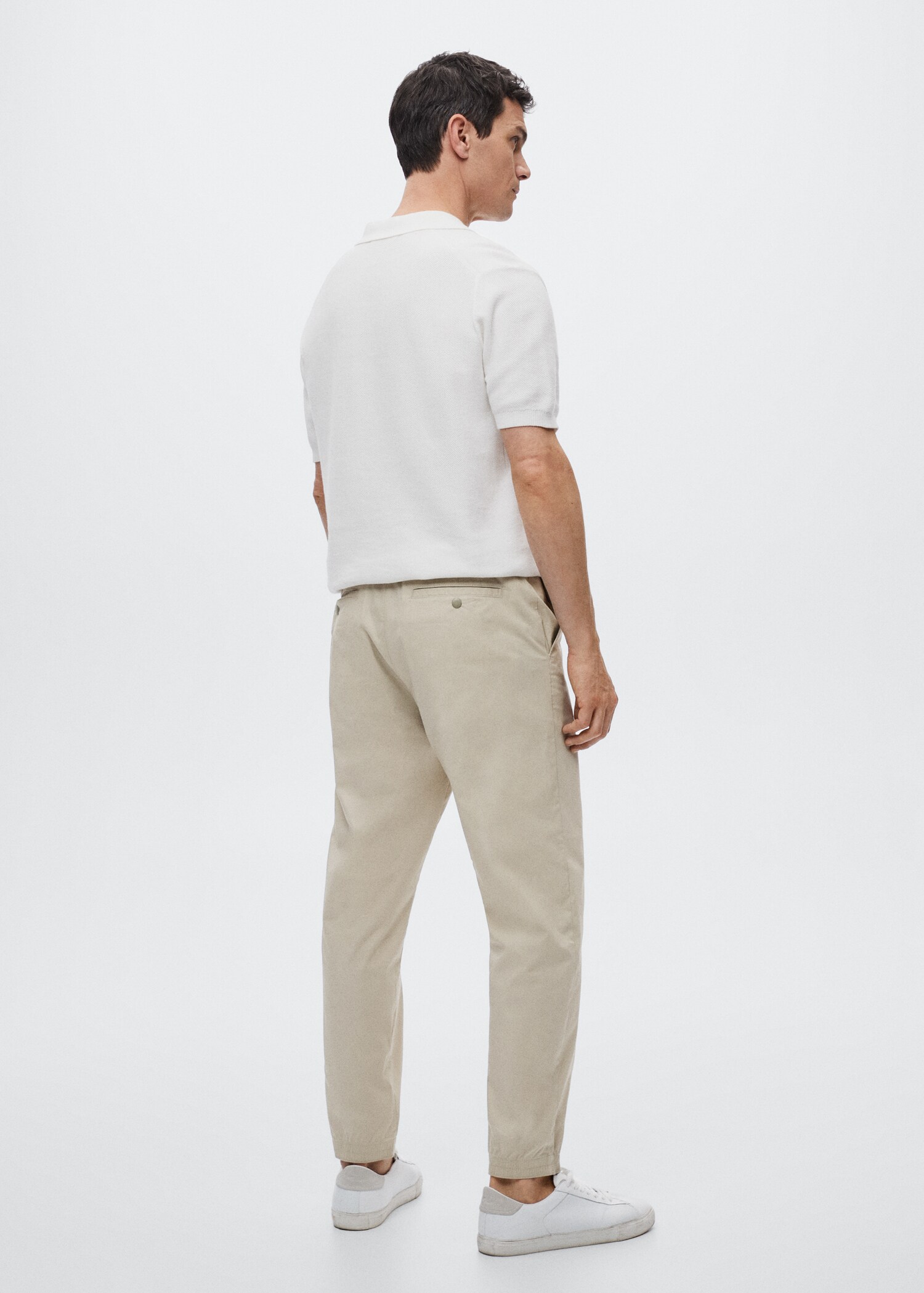 Cotton jogger-style trousers - Reverse of the article