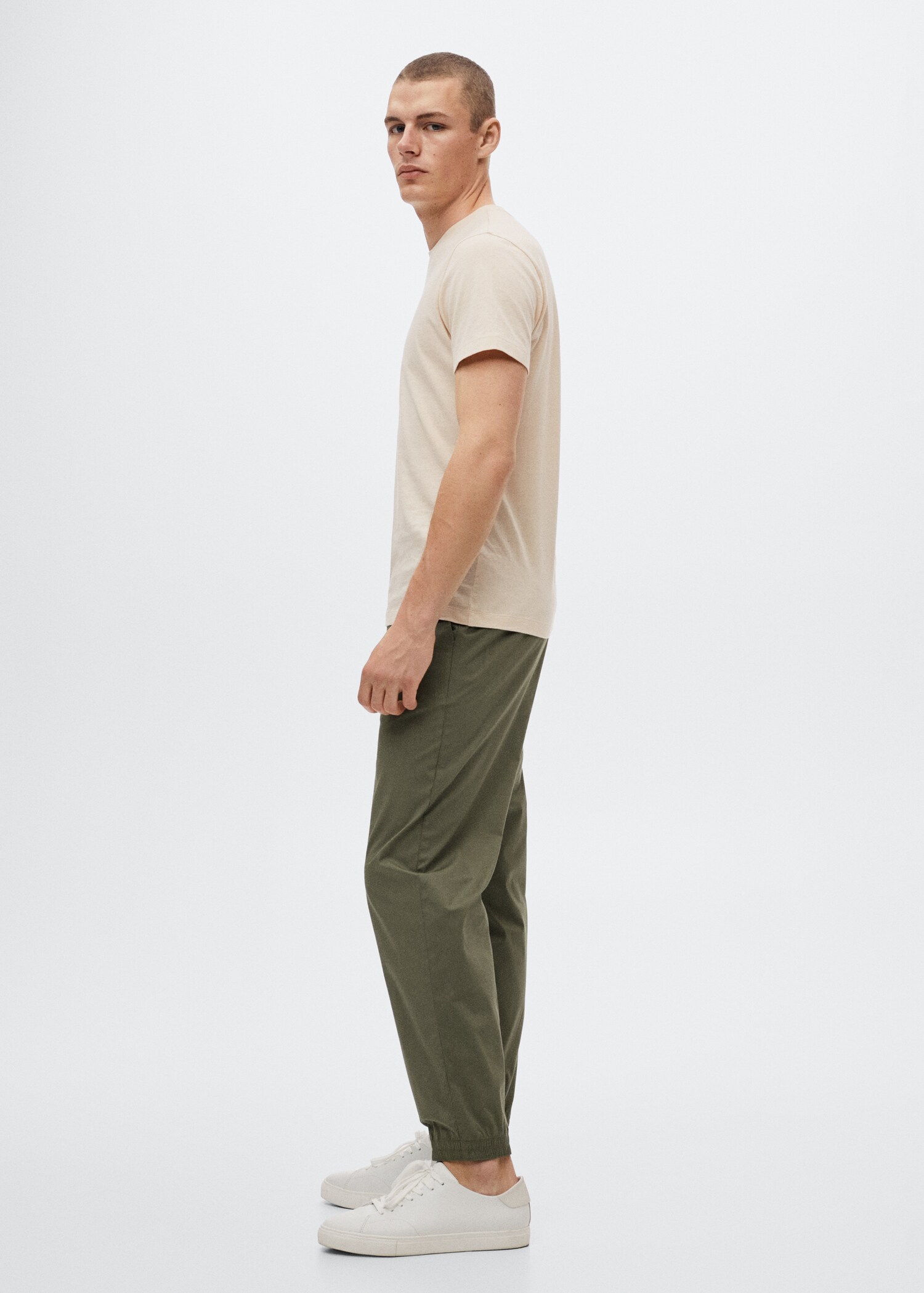 Cotton jogger-style trousers - Details of the article 2