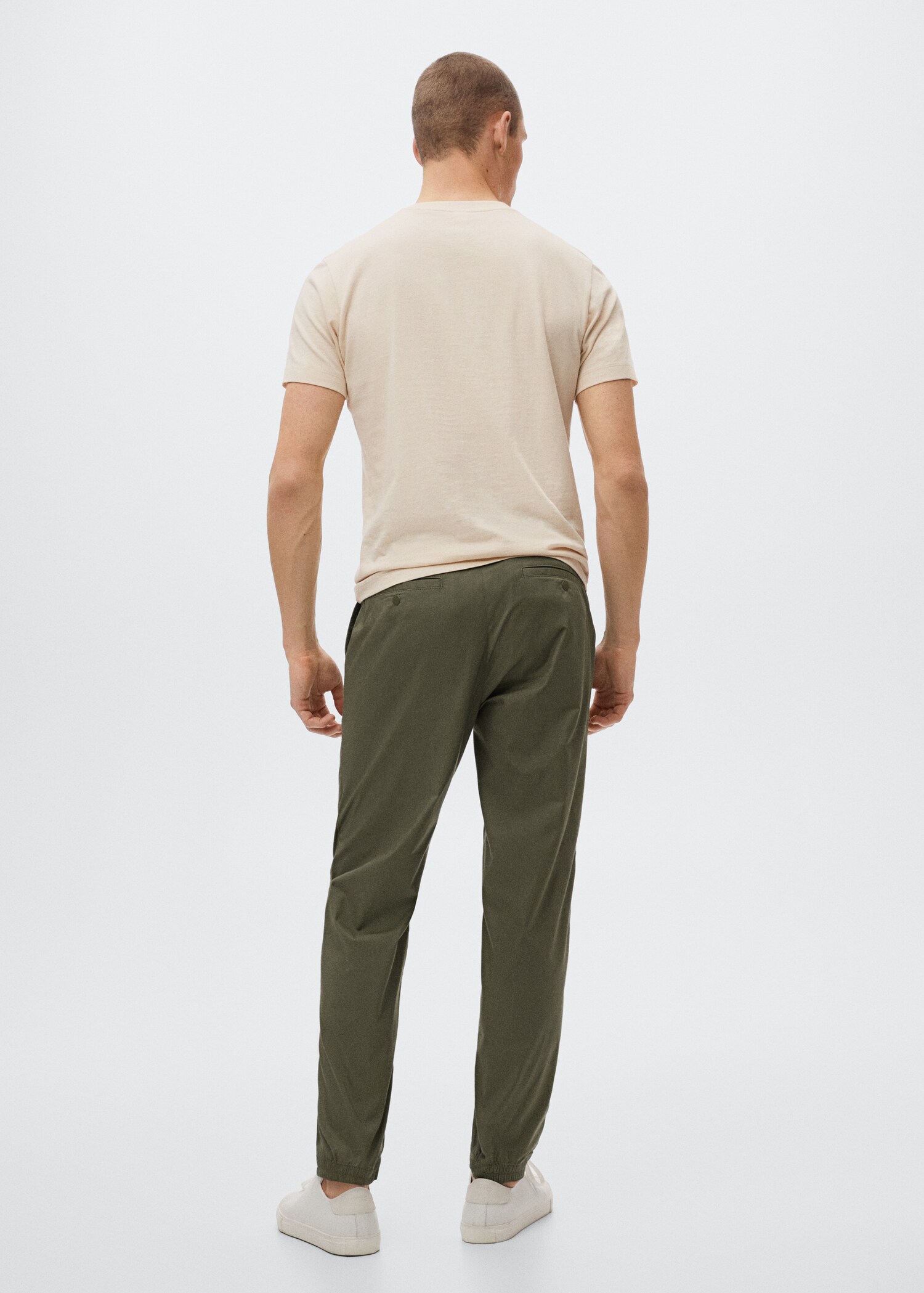 Cotton jogger-style trousers - Reverse of the article