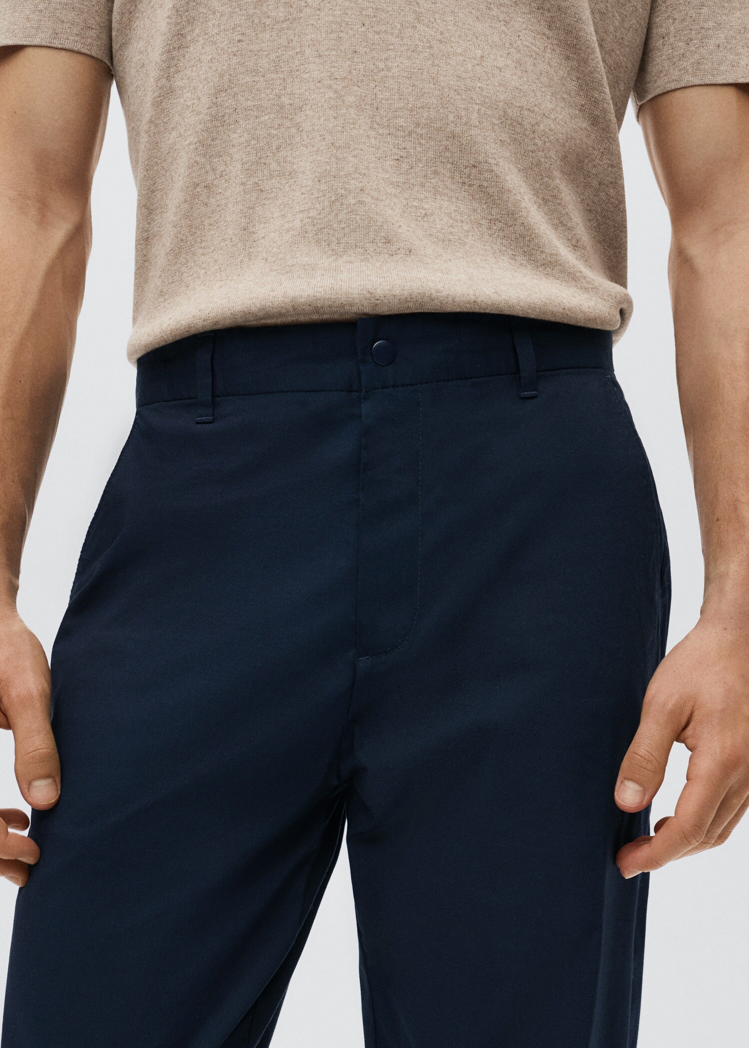 Cotton jogger-style trousers - Details of the article 1