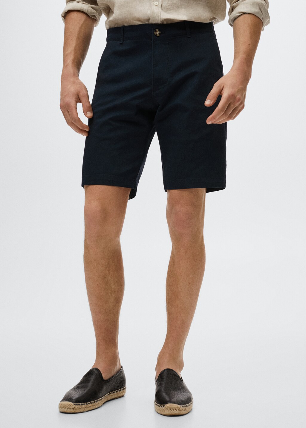 Slim fit chino cotton bermuda shorts