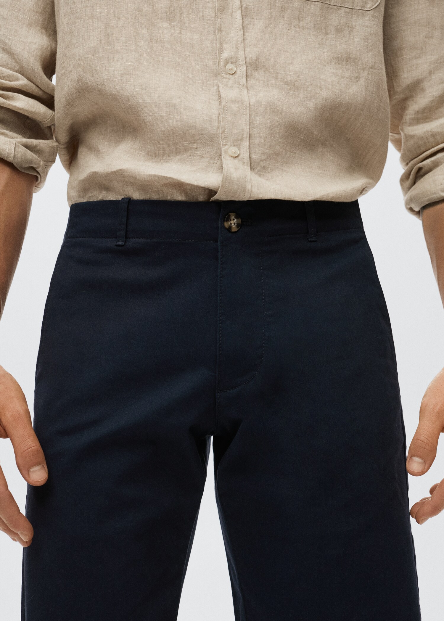 Katoenen chino slim-fit bermuda - Detail van het artikel 1