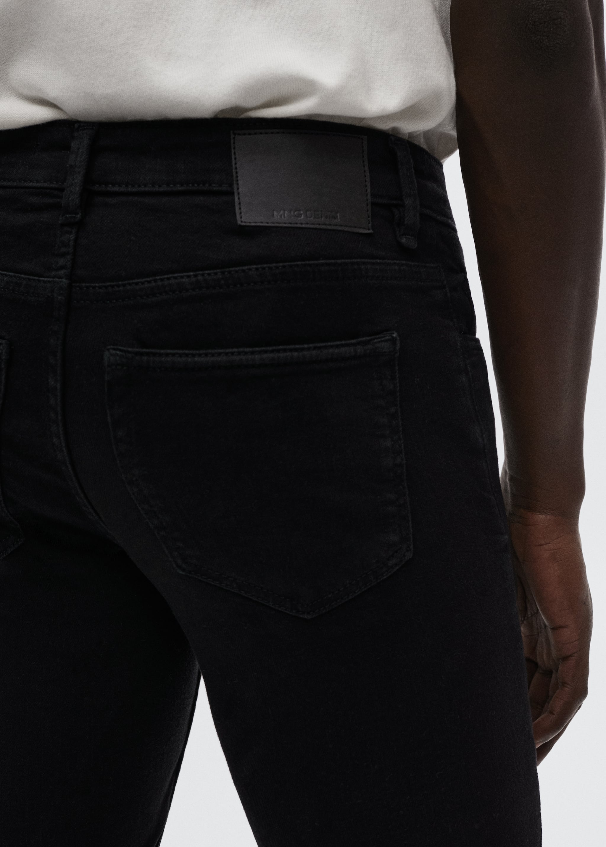 Slim-fit denim bermuda shorts - Details of the article 3