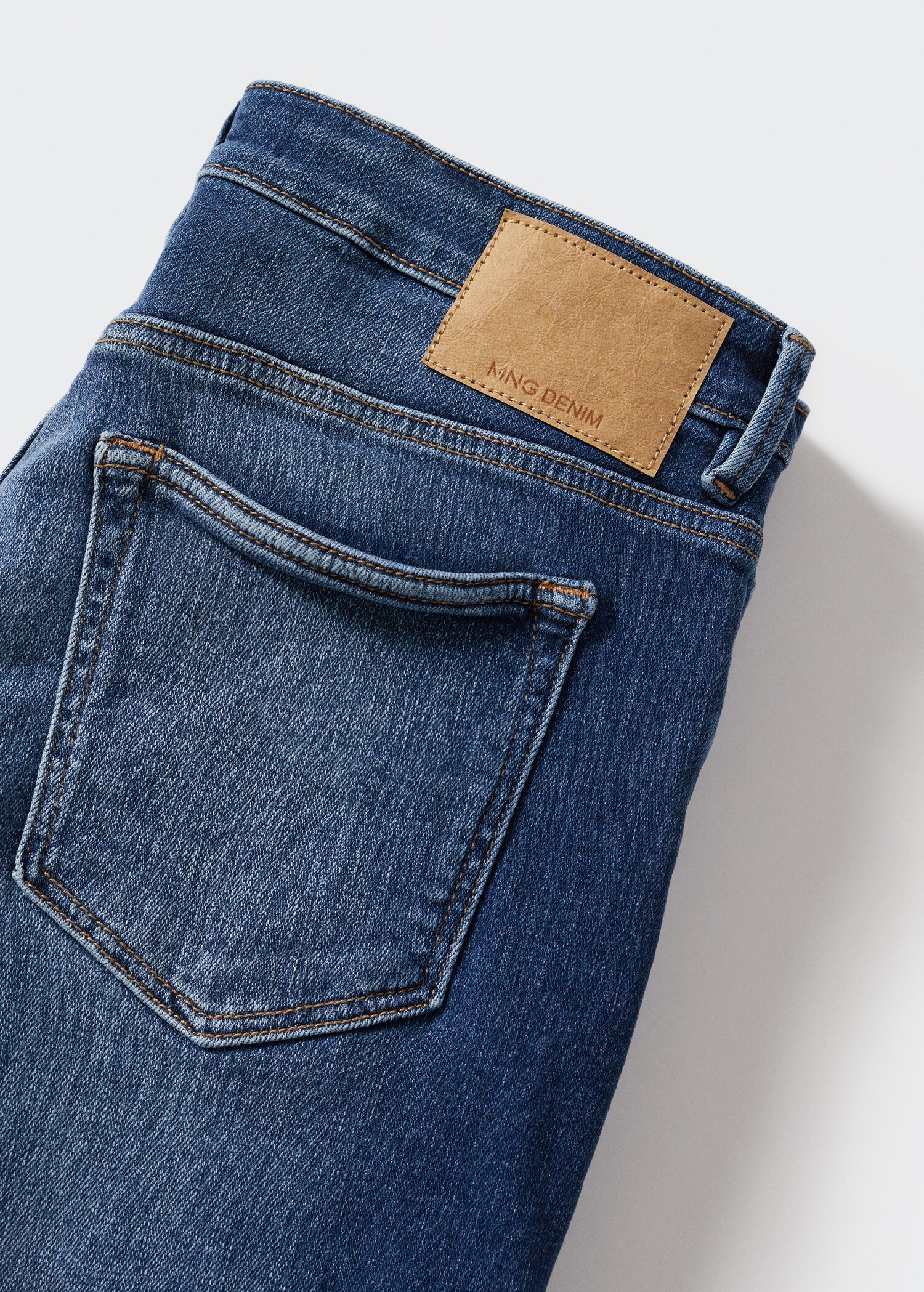 Slim-fit denim bermuda shorts - Details of the article 8