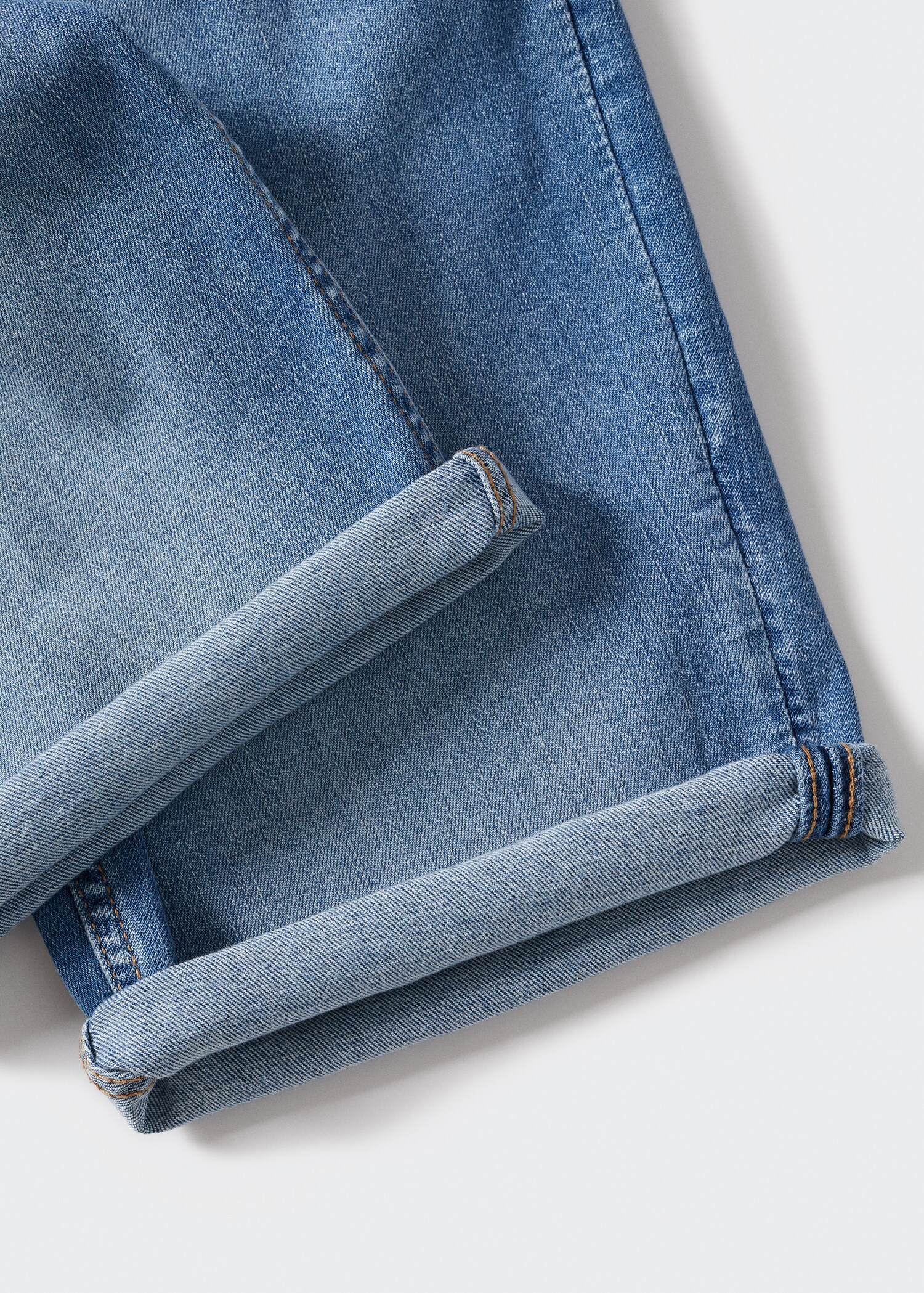 Slim-fit denim bermuda shorts - Details of the article 8