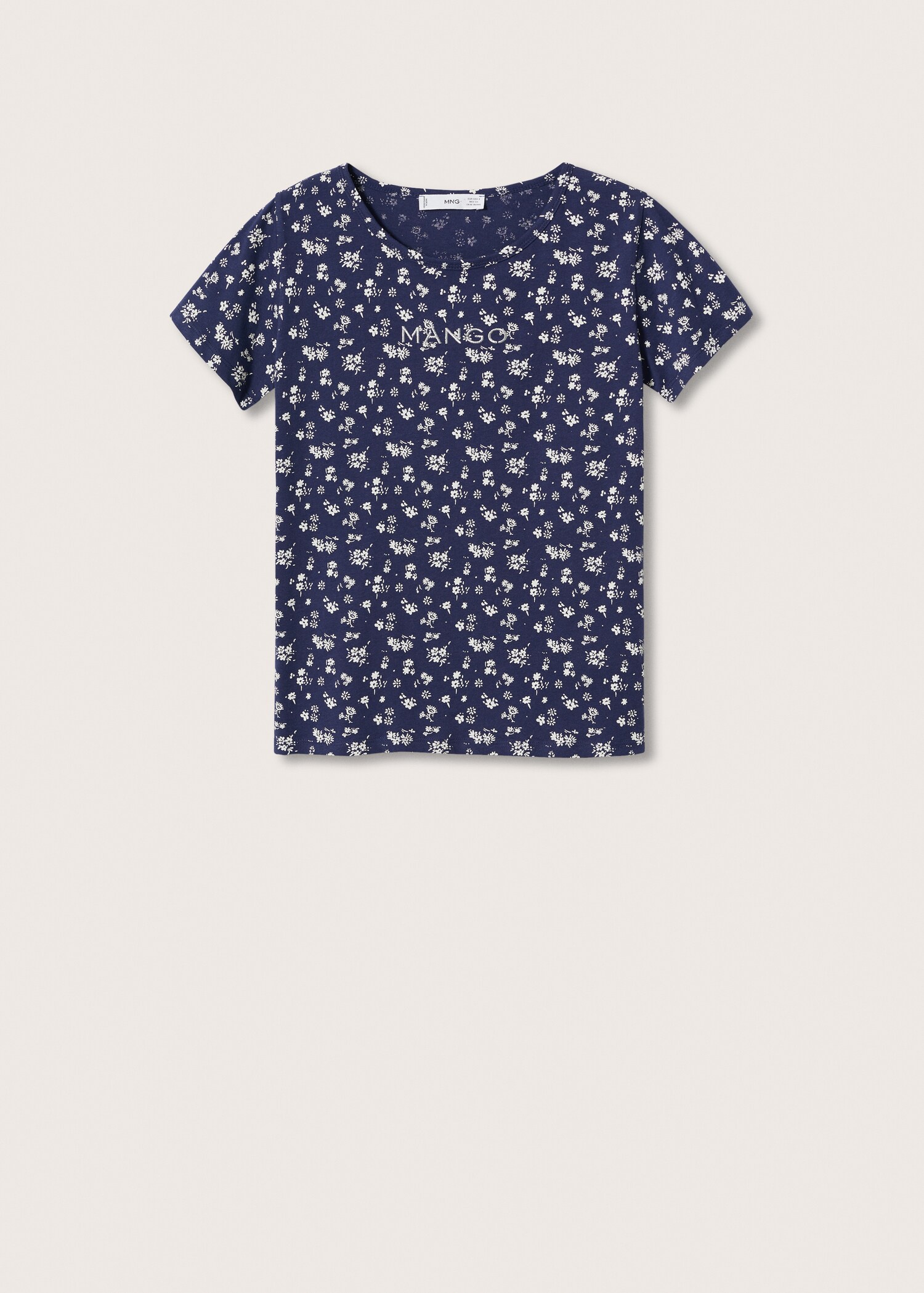 Bedrukt T-shirt met geborduurd logo - Artikel zonder model
