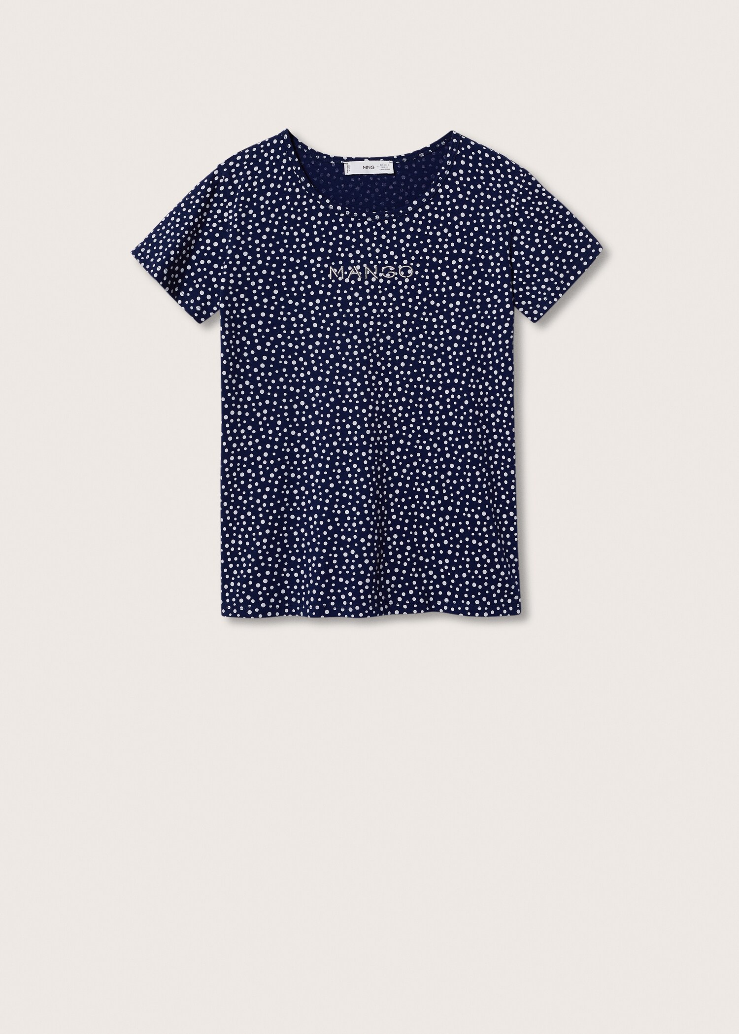 Bedrukt T-shirt met geborduurd logo - Artikel zonder model