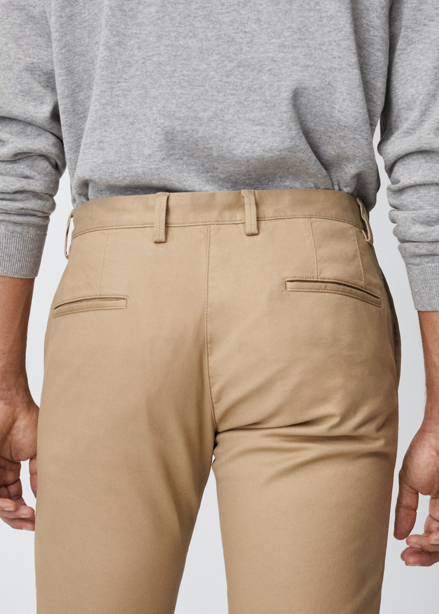 Slim fit serge chino trousers - Details of the article 3