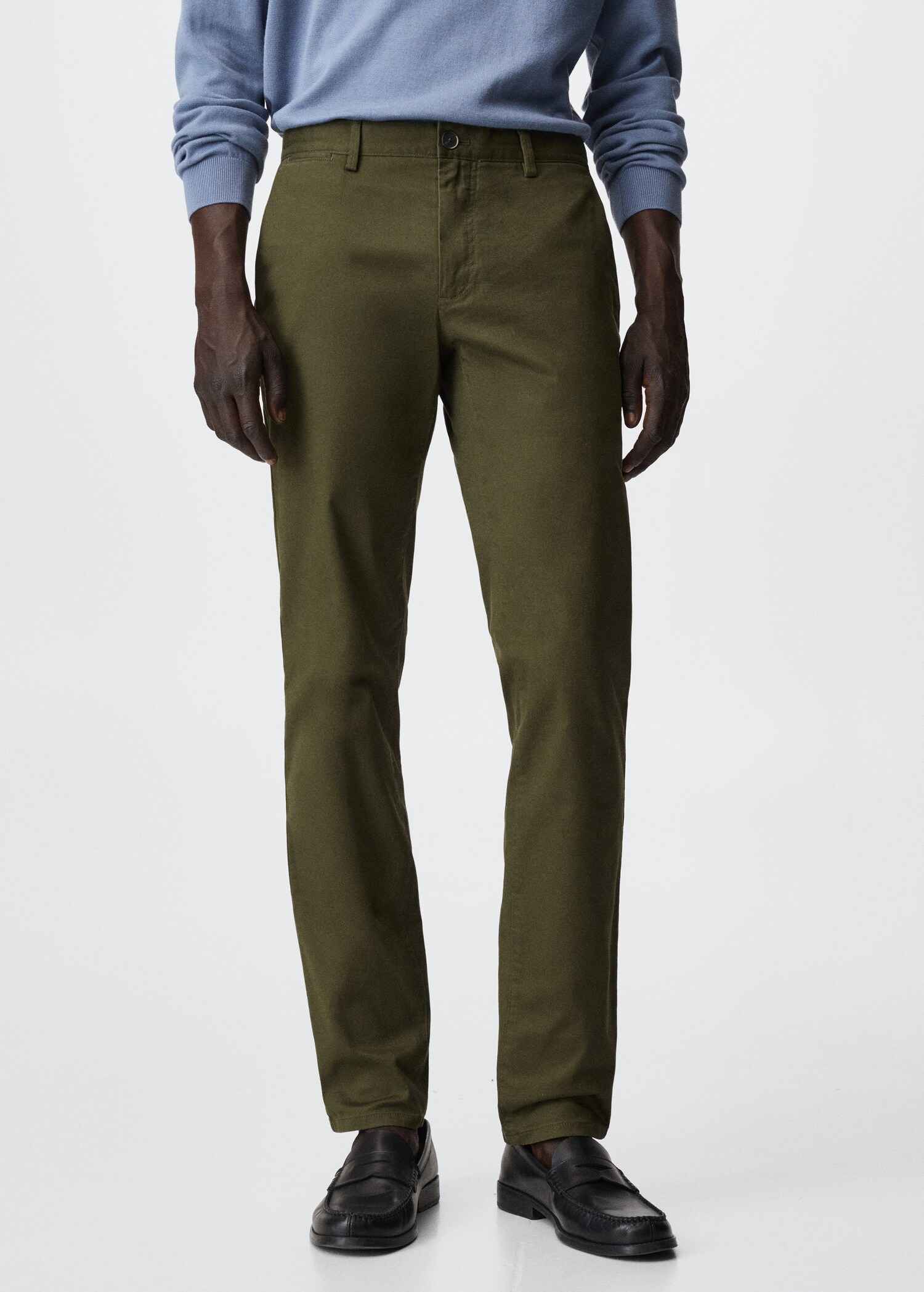 Pantalon chino slim fit serge - Plan moyen