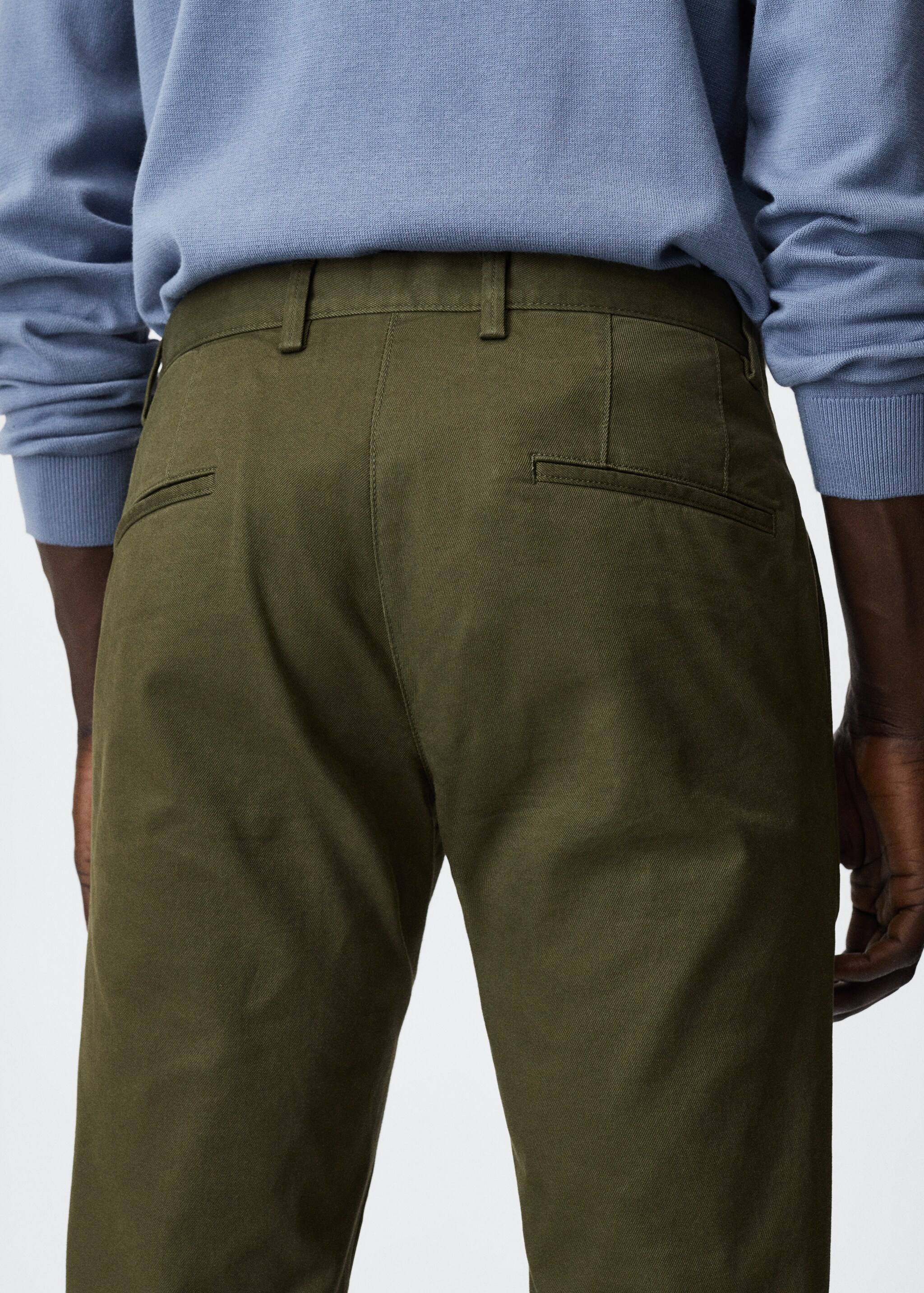 Slim fit serge chino trousers - Details of the article 3