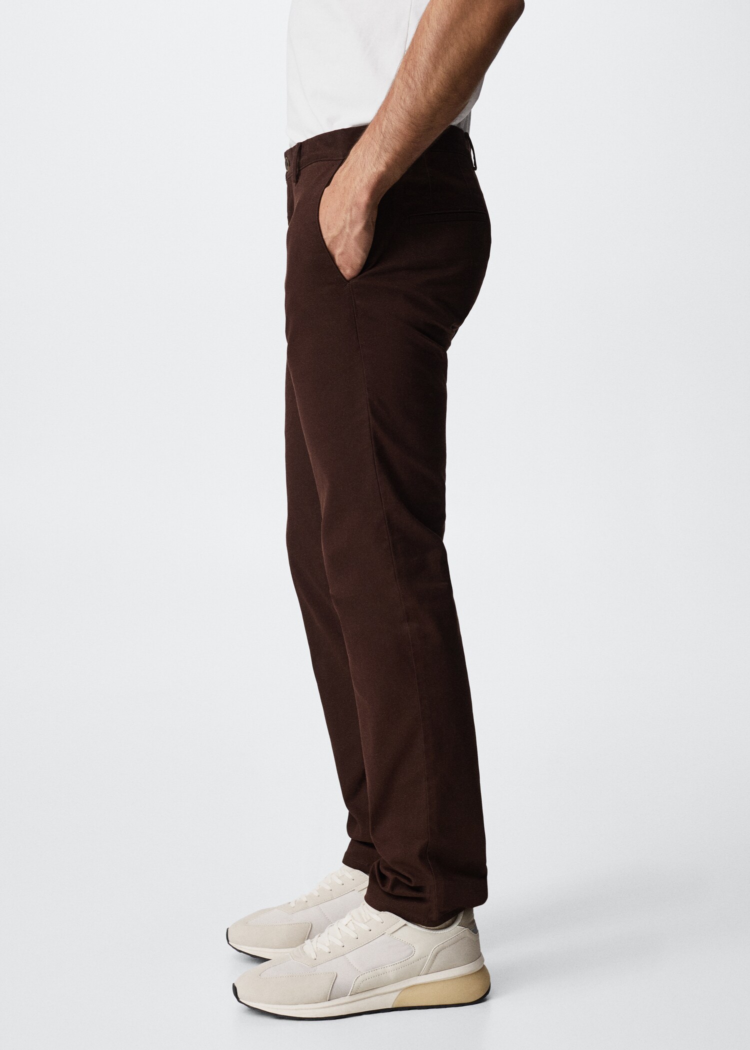 Slim fit serge chino trousers - Details of the article 2