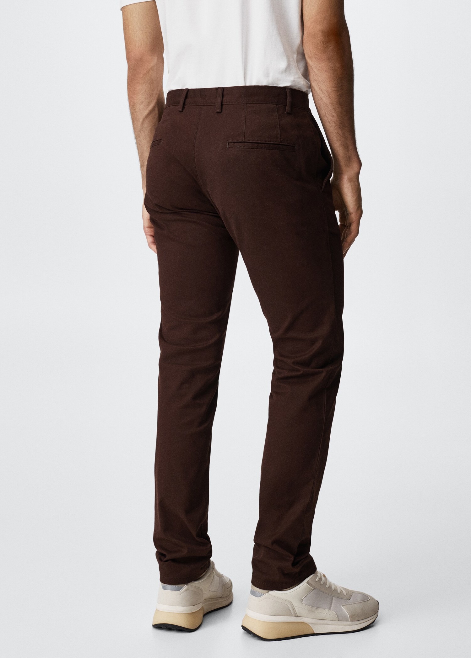 Slim fit serge chino trousers - Reverse of the article