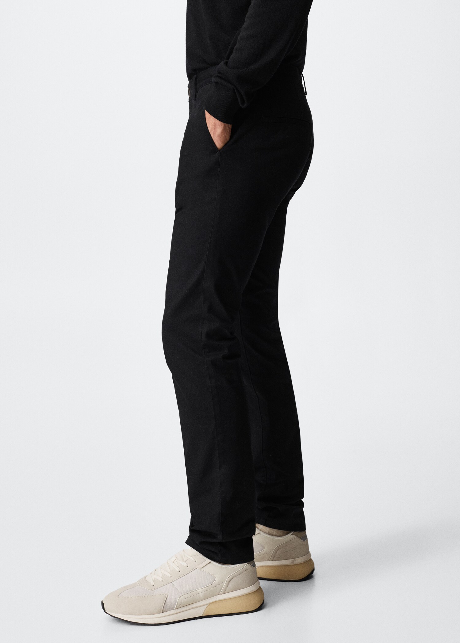 Slim fit serge chino trousers - Details of the article 2