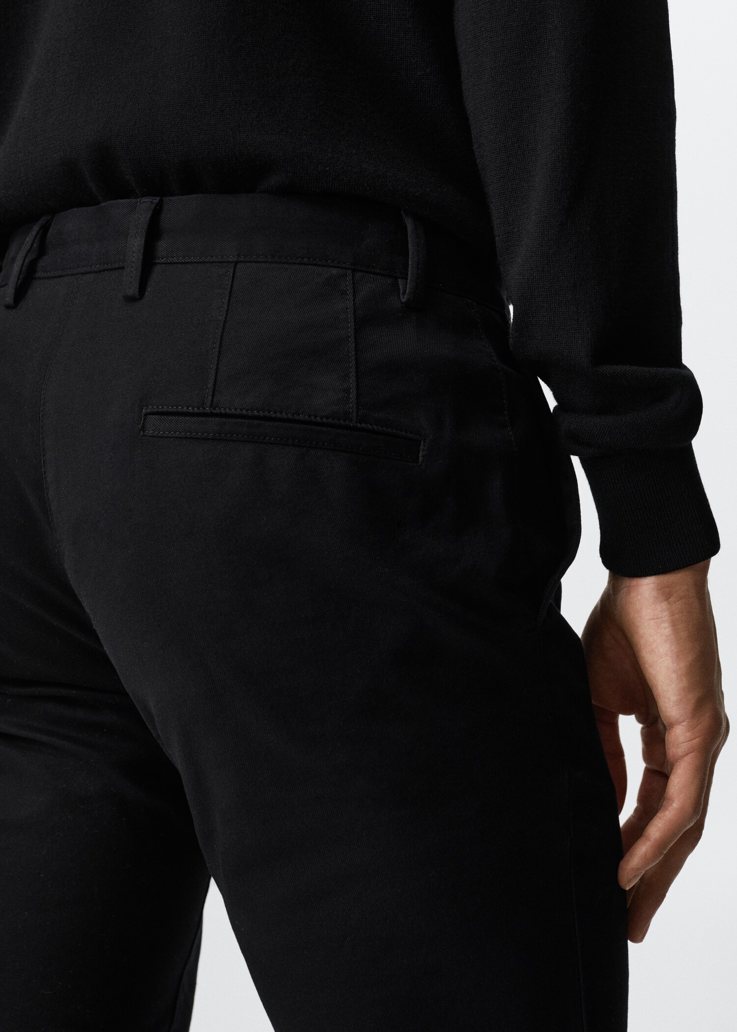 Slim fit serge chino trousers - Details of the article 3