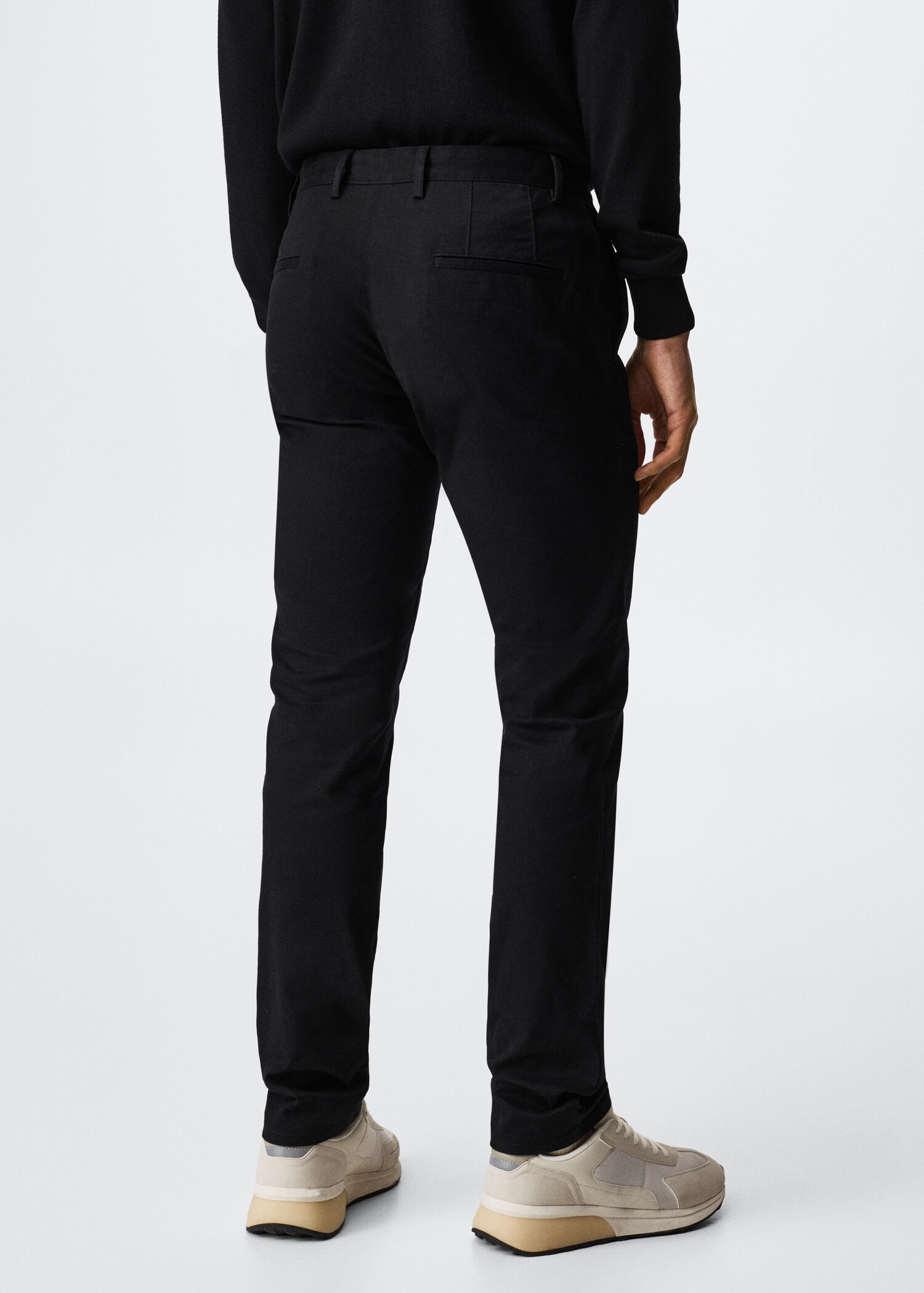 Slim fit serge chino trousers - Reverse of the article