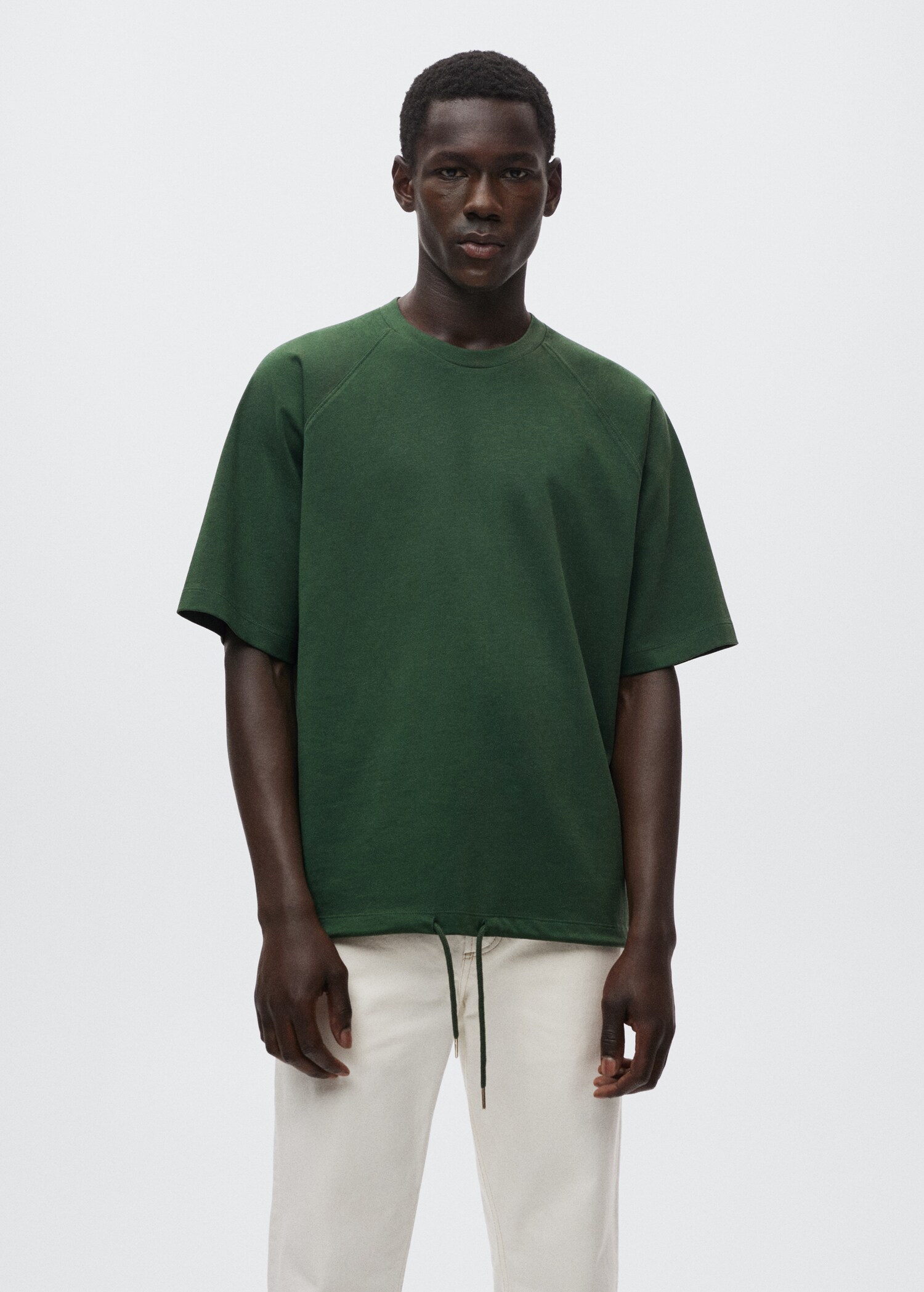 Drawstring cotton t-shirt - Medium plane