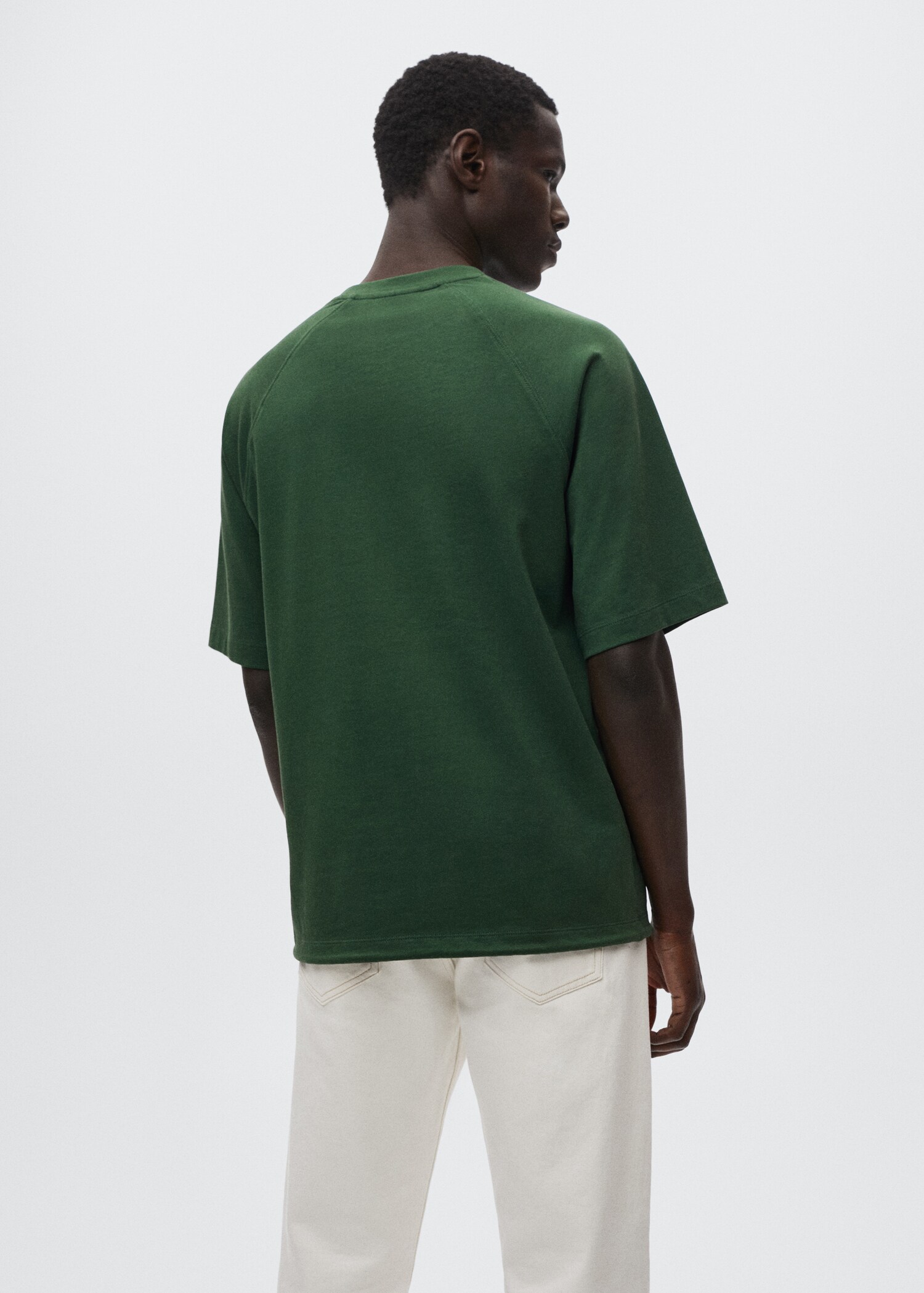 Drawstring cotton t-shirt - Reverse of the article