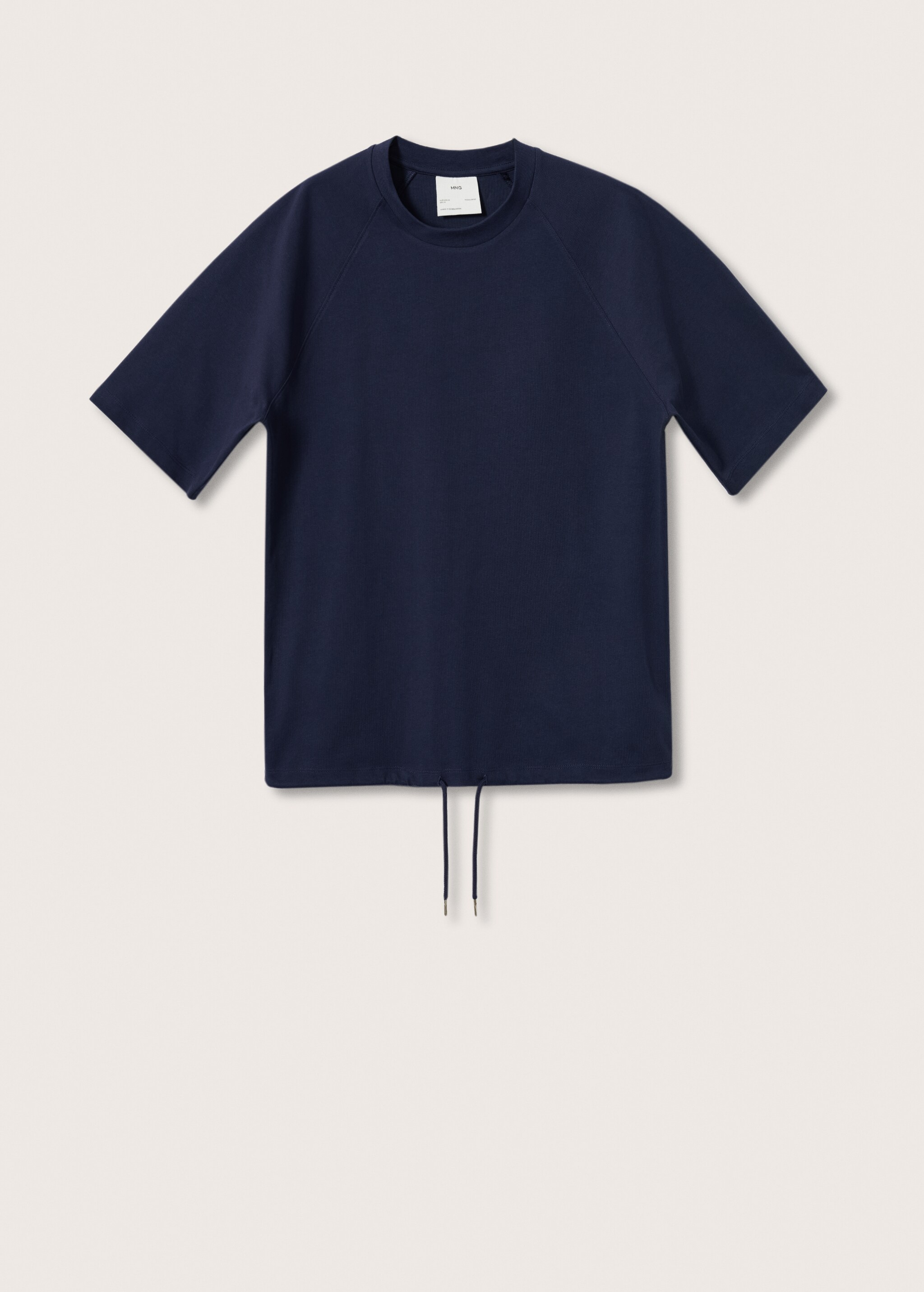Drawstring cotton t-shirt - Article without model