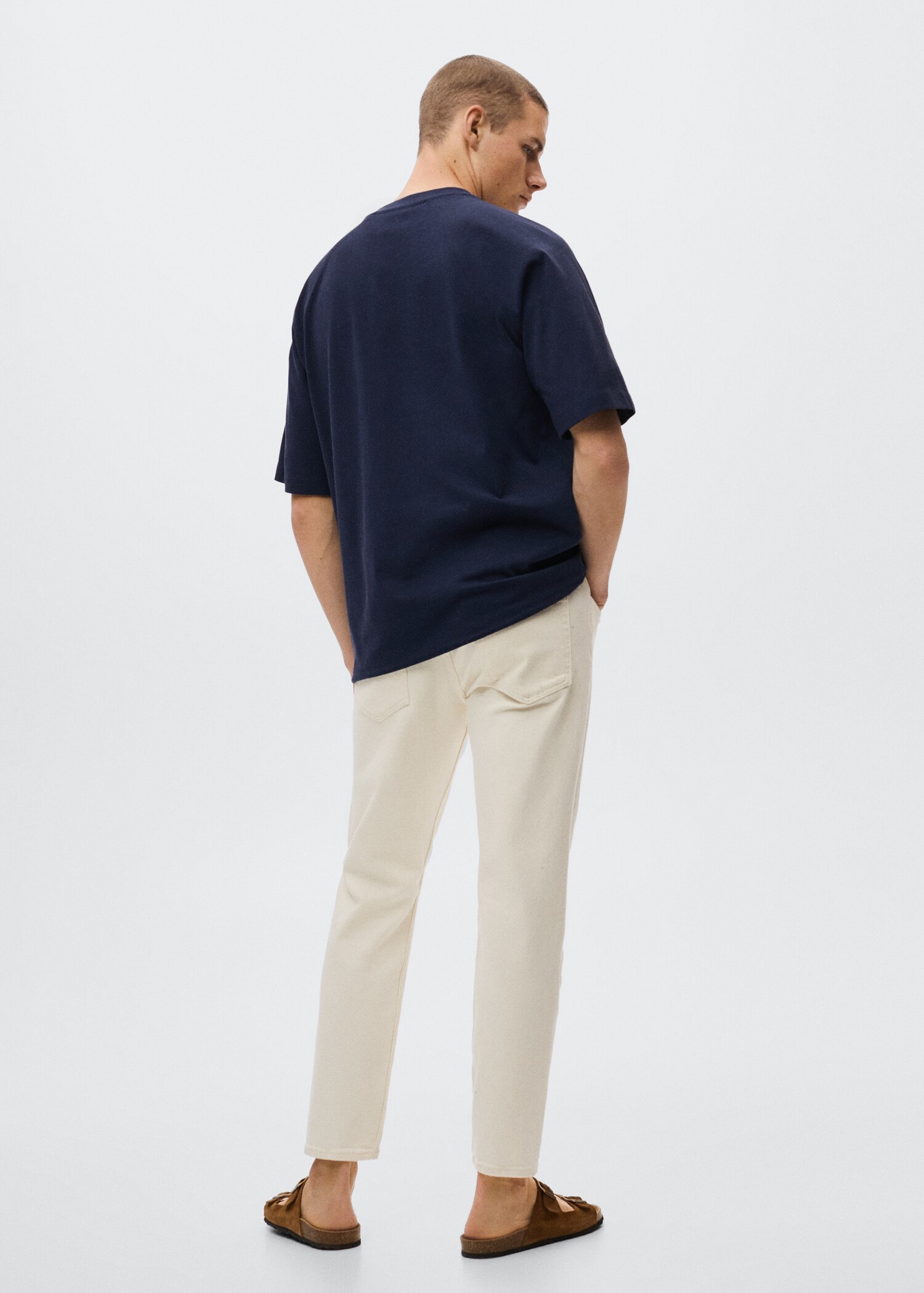 Drawstring cotton t-shirt - Reverse of the article