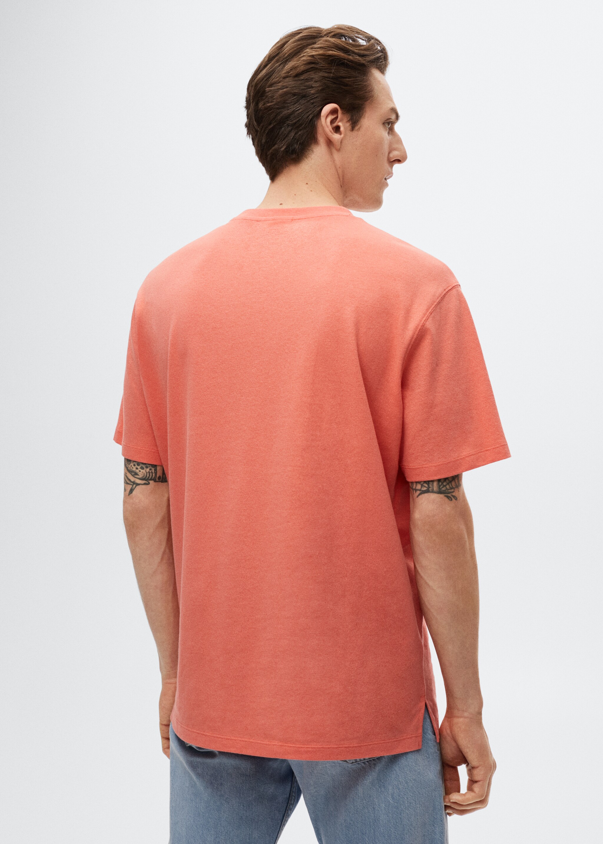 Camiseta algodón lino - Reverso del artículo