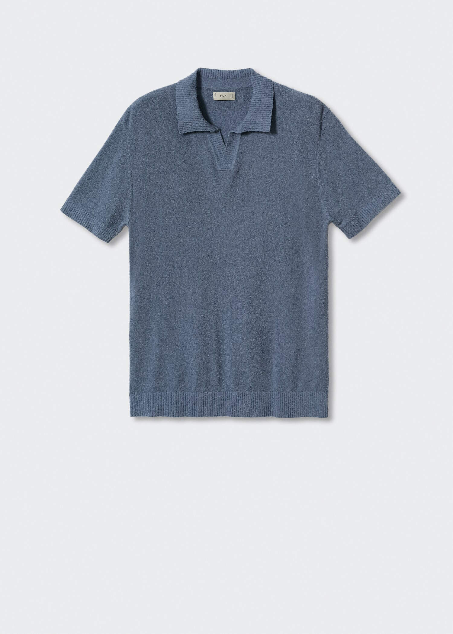 Polo din bumbac texturat - Articol fără model