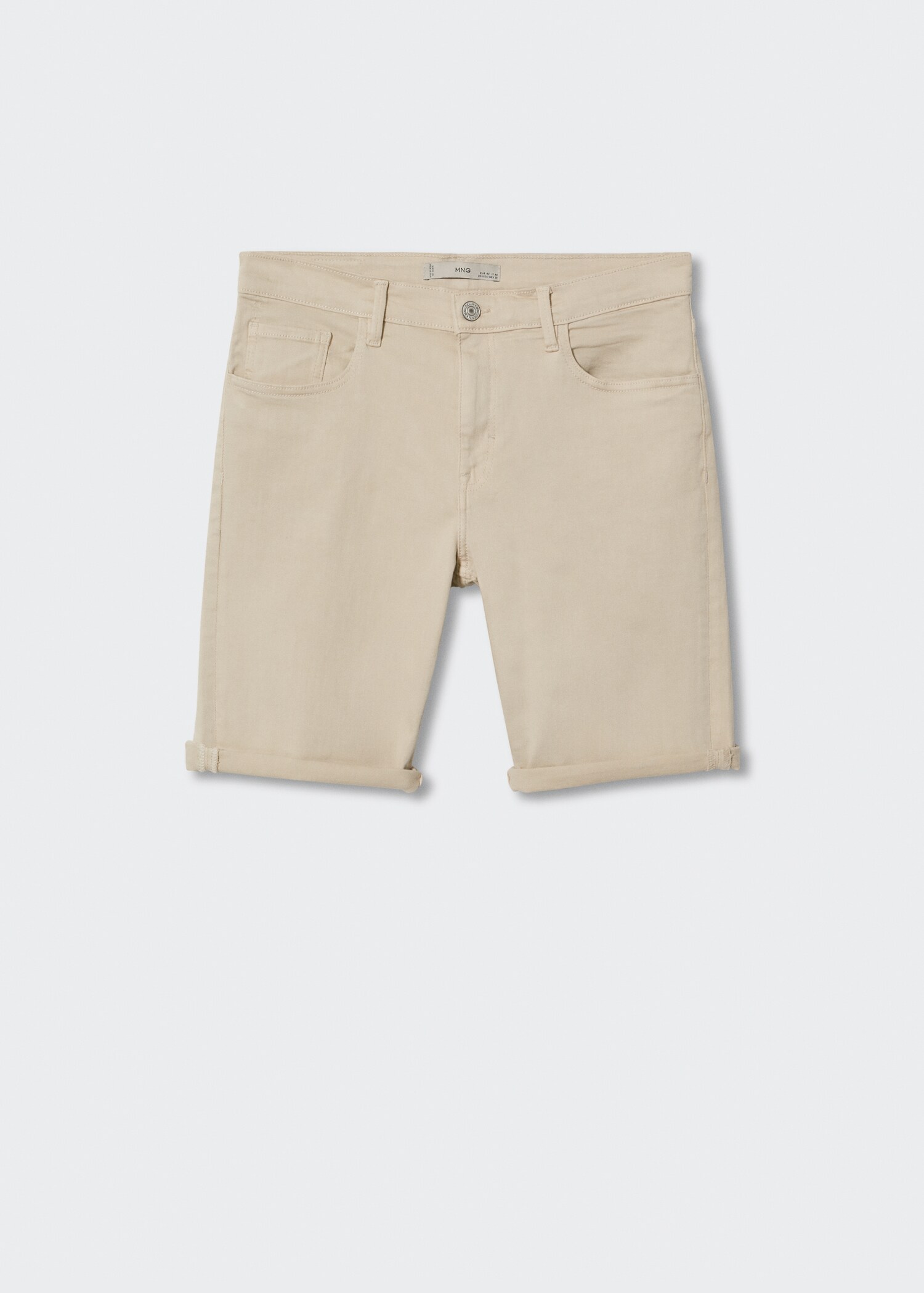 Stretch cotton denim shorts - Article without model