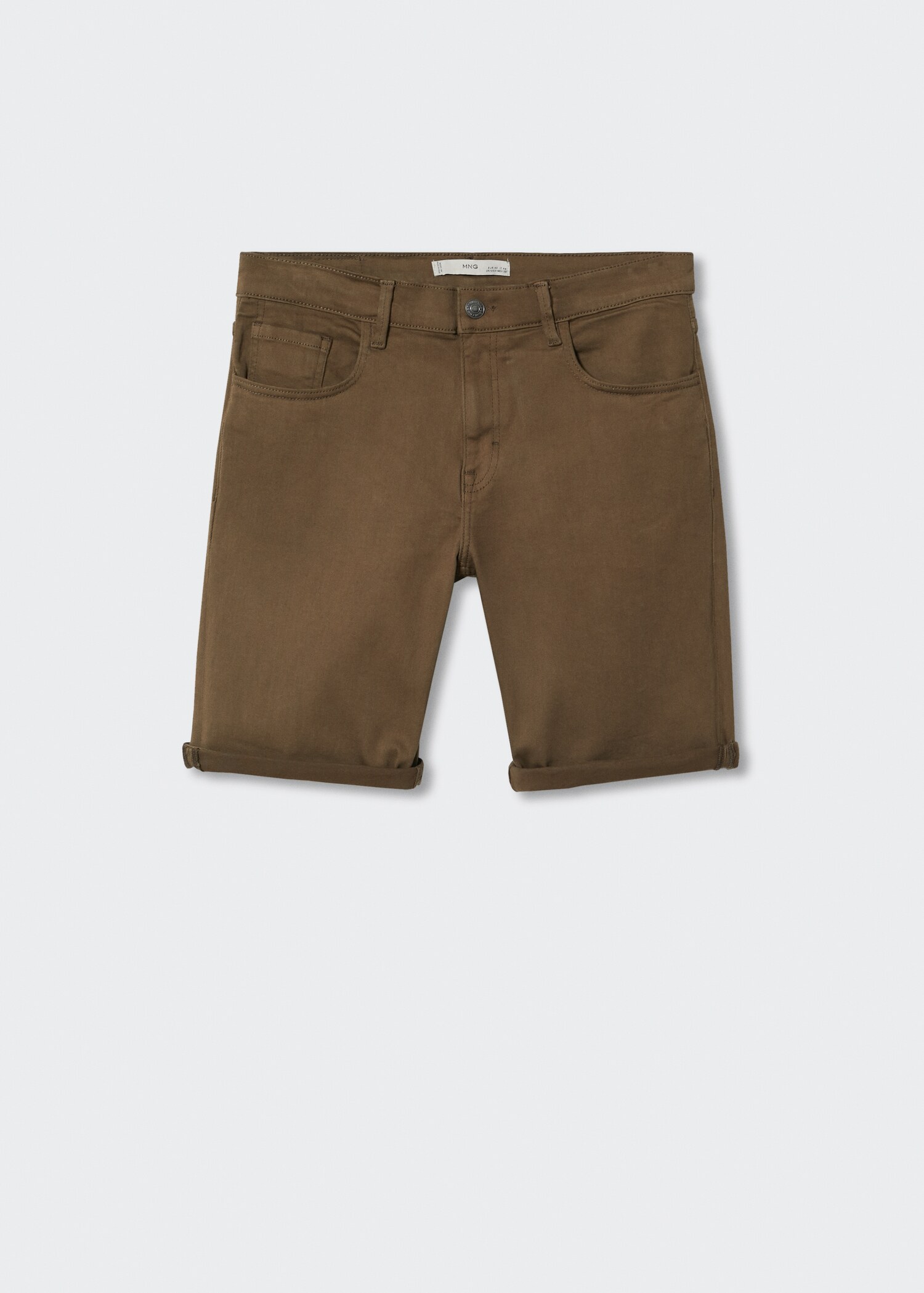 Stretch cotton denim shorts - Article without model
