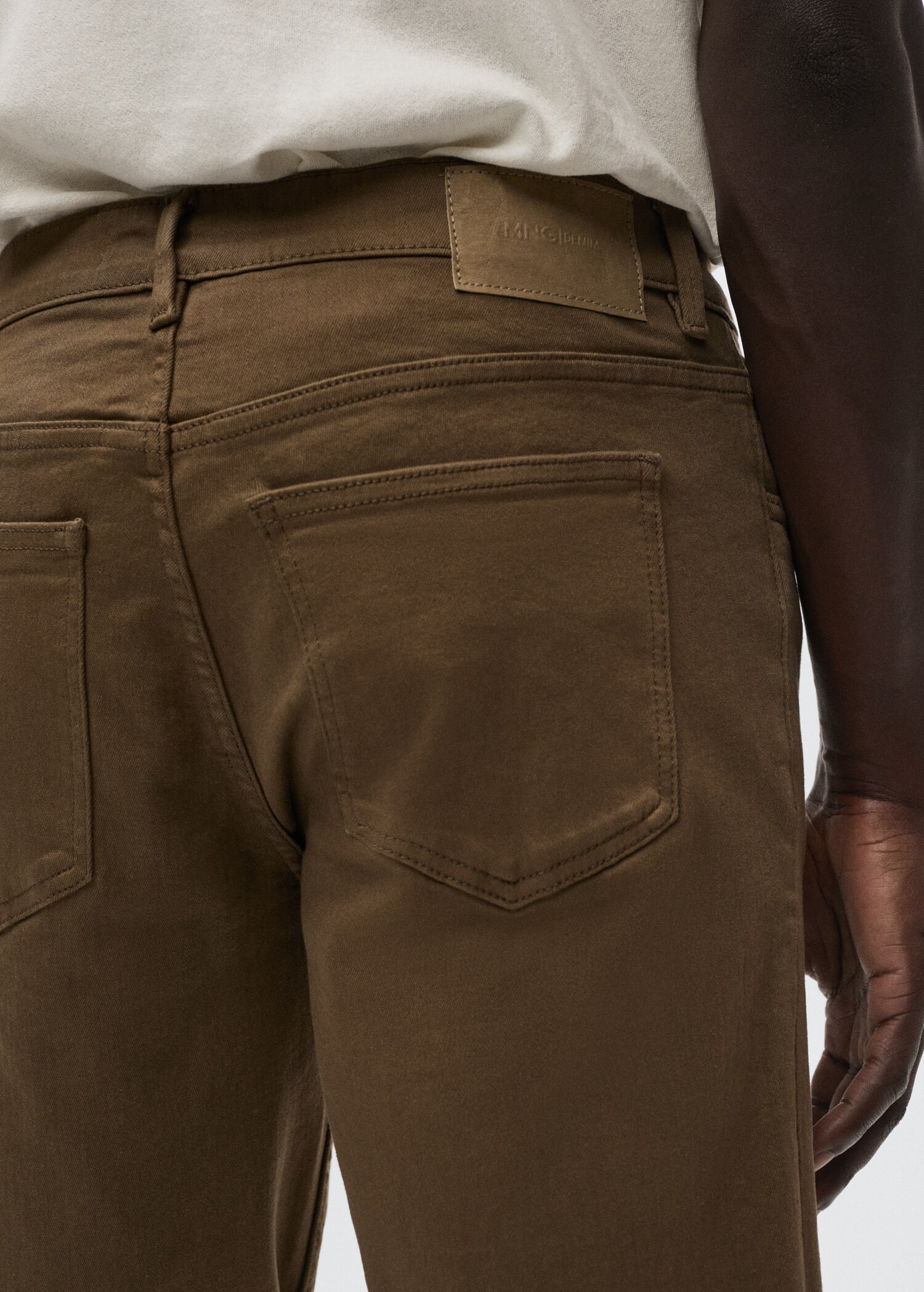 Stretch cotton denim shorts - Details of the article 3