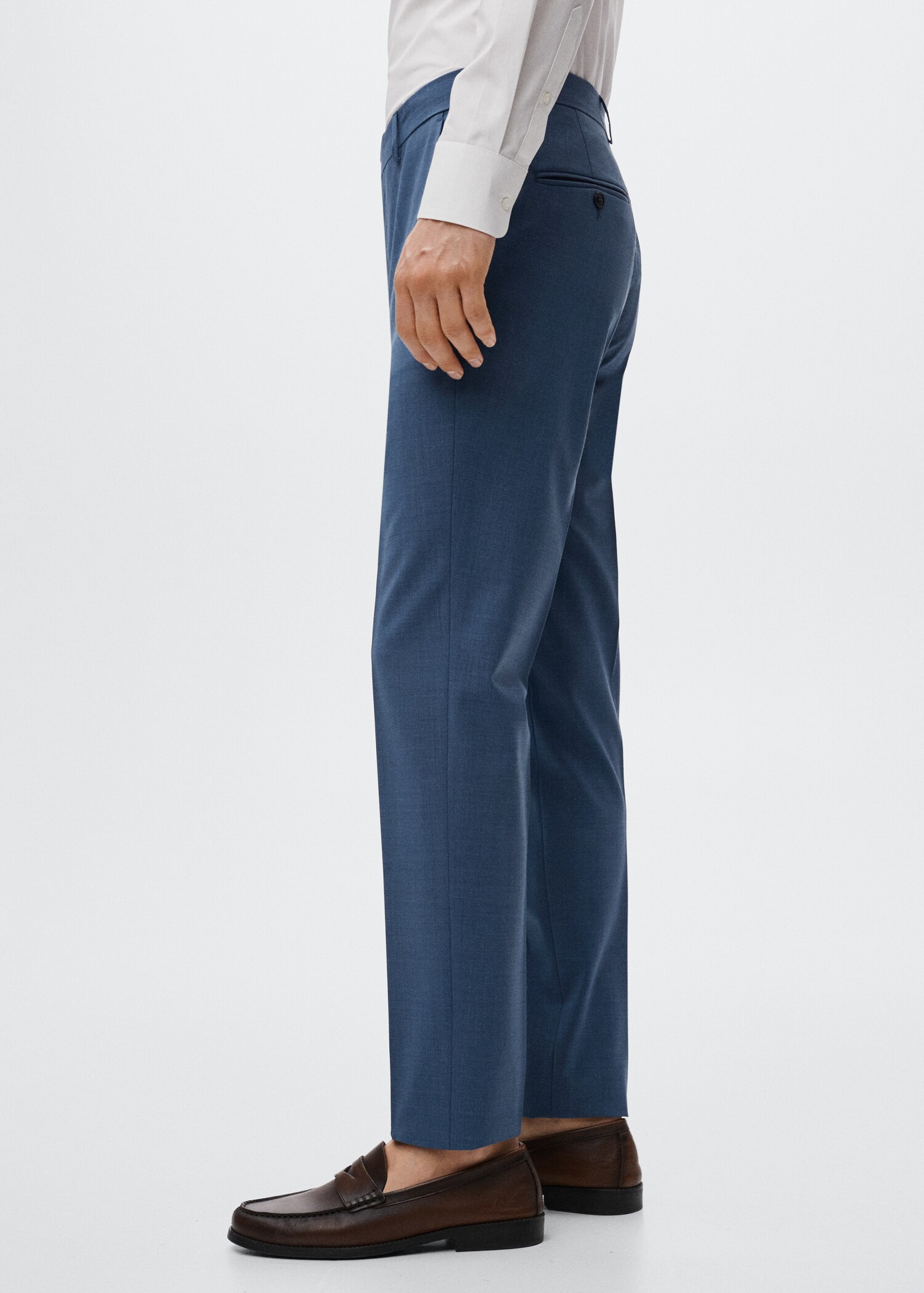 Slim fit wool suit trousers - Details of the article 2