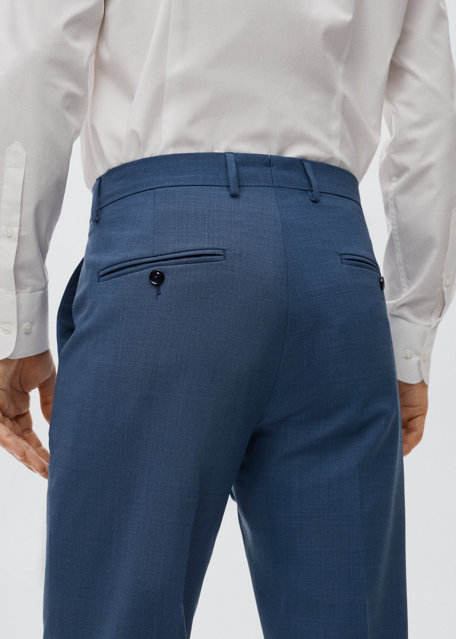 Slim fit wool suit trousers - Details of the article 3
