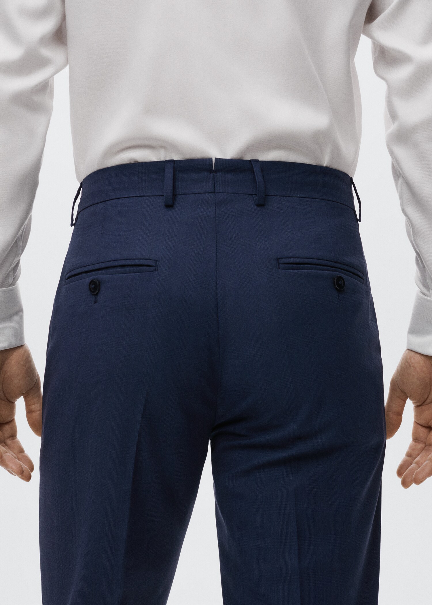 Slim fit wool suit trousers - Details of the article 3