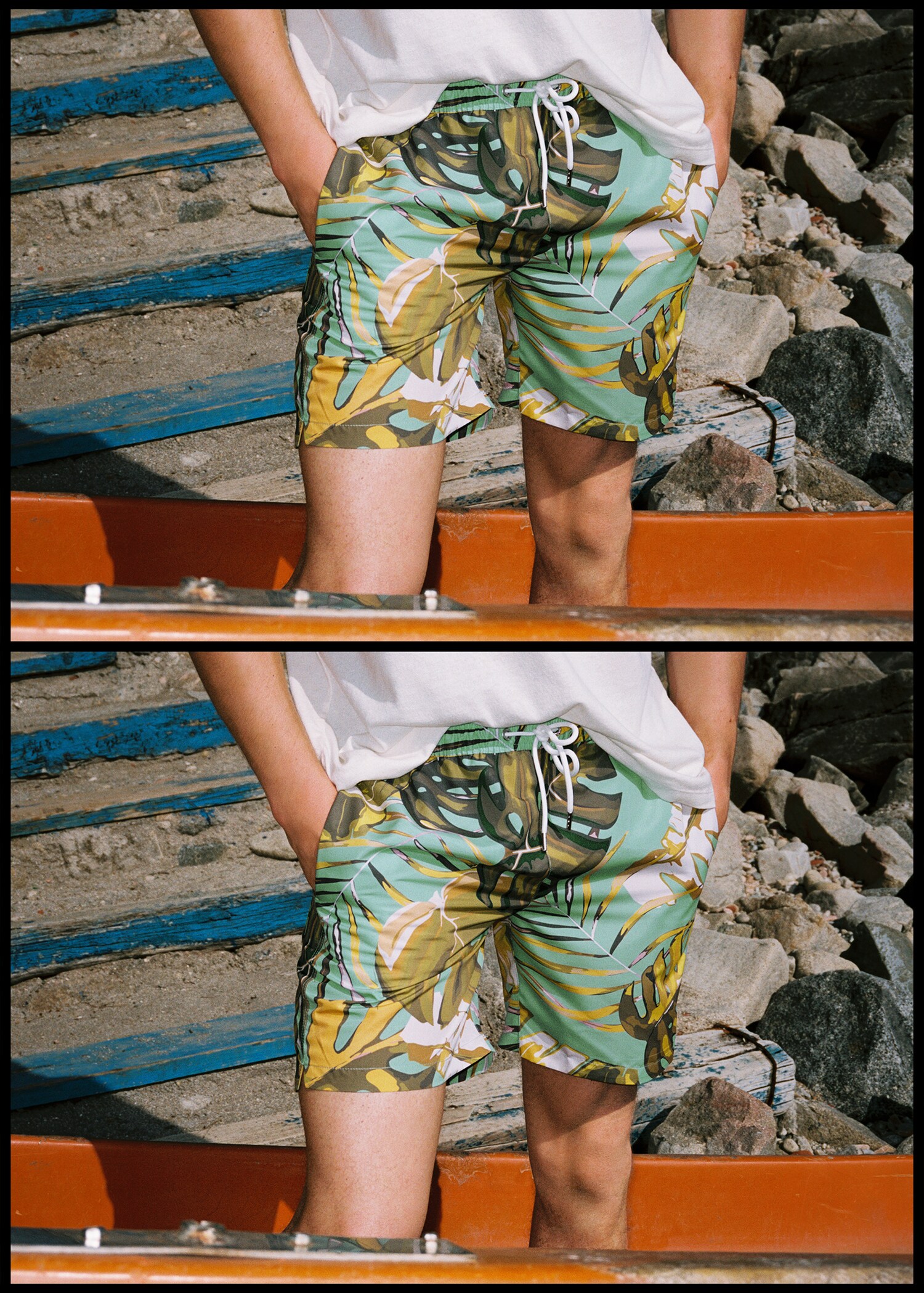 Șort de baie cu imprimeu hawaiian - Detaliu al articolului 5