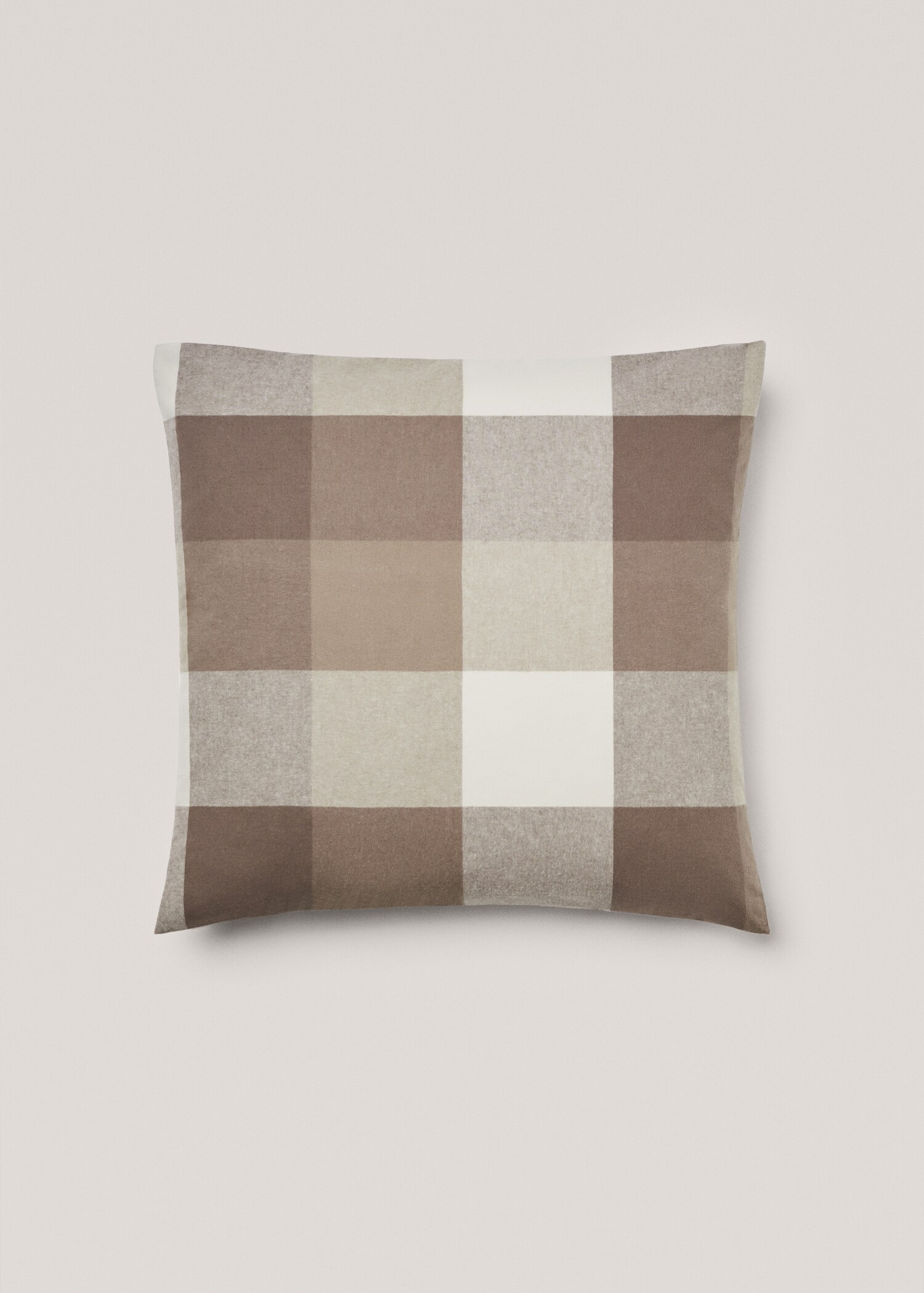 Check flannel pillowcase 60x60cm (Pack of two) - Article without model