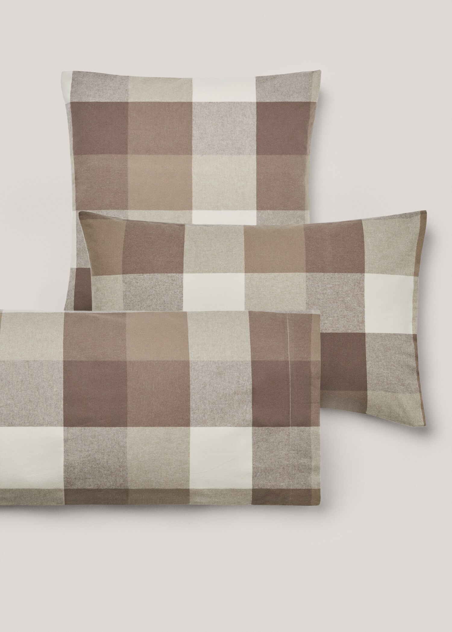 Check flannel pillowcase 60x60cm (Pack of two) - Details of the article 5