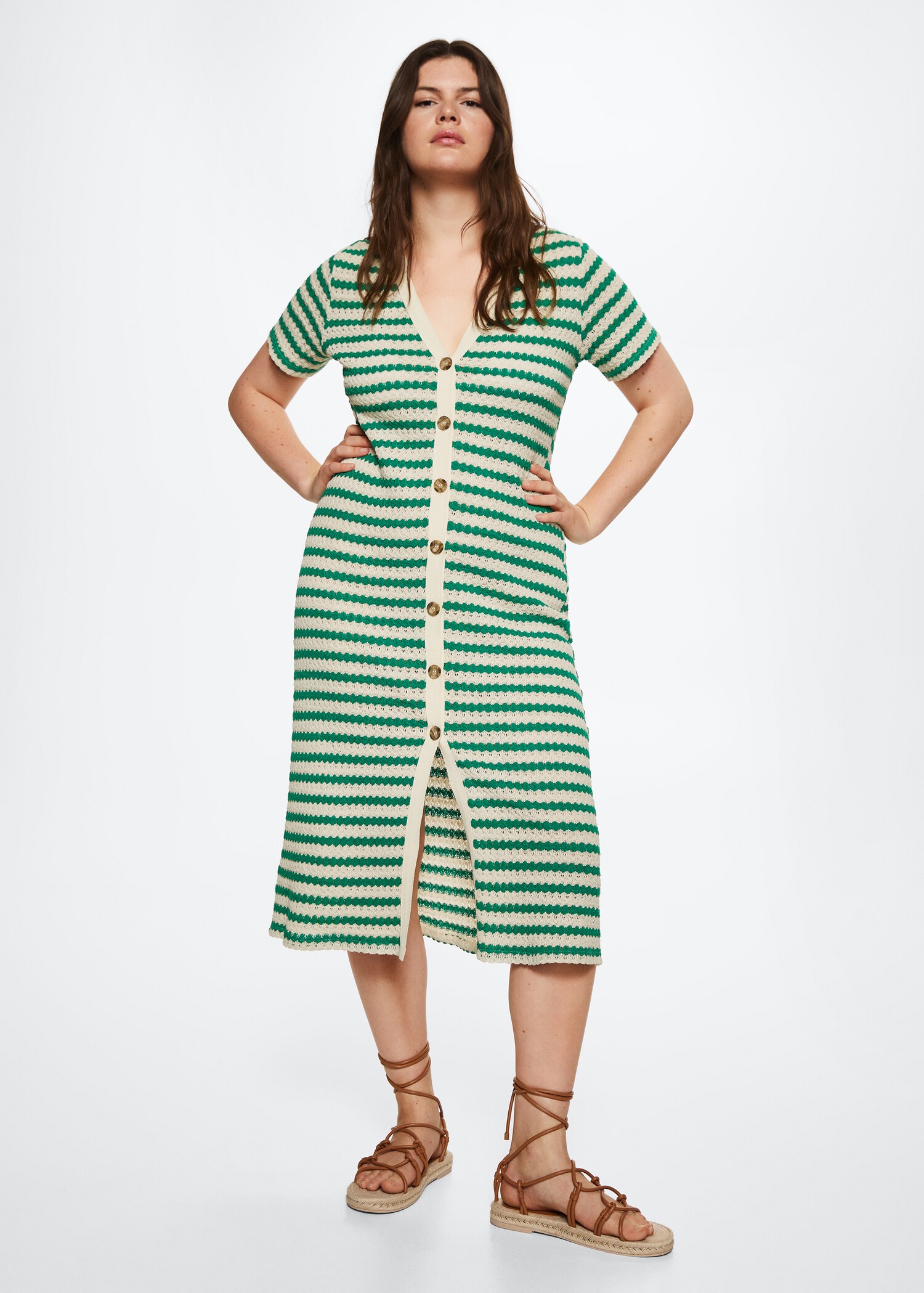 Gestreiftes Jerseykleid - Detail des Artikels 3