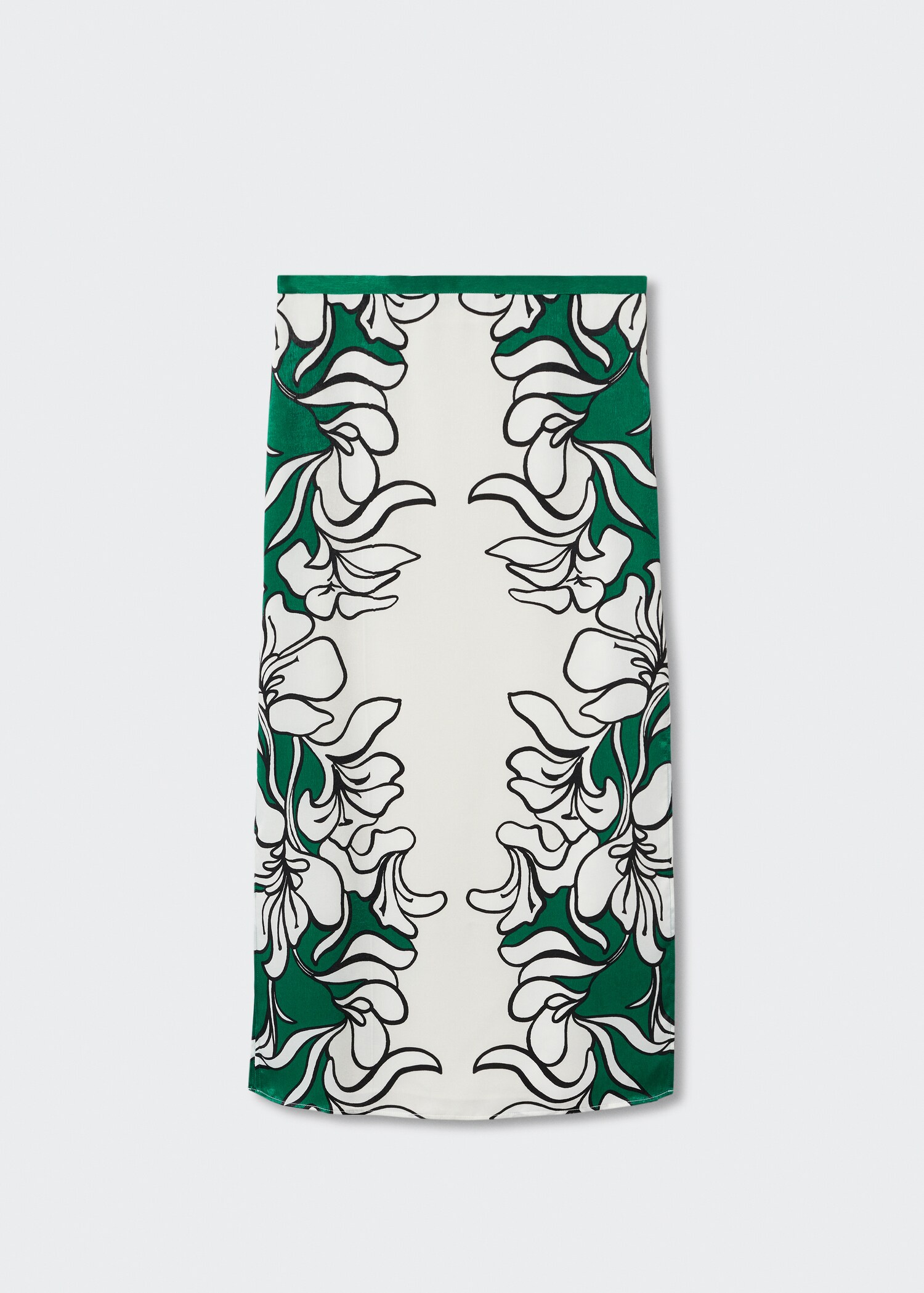 Printed satin skirt  - Article without model