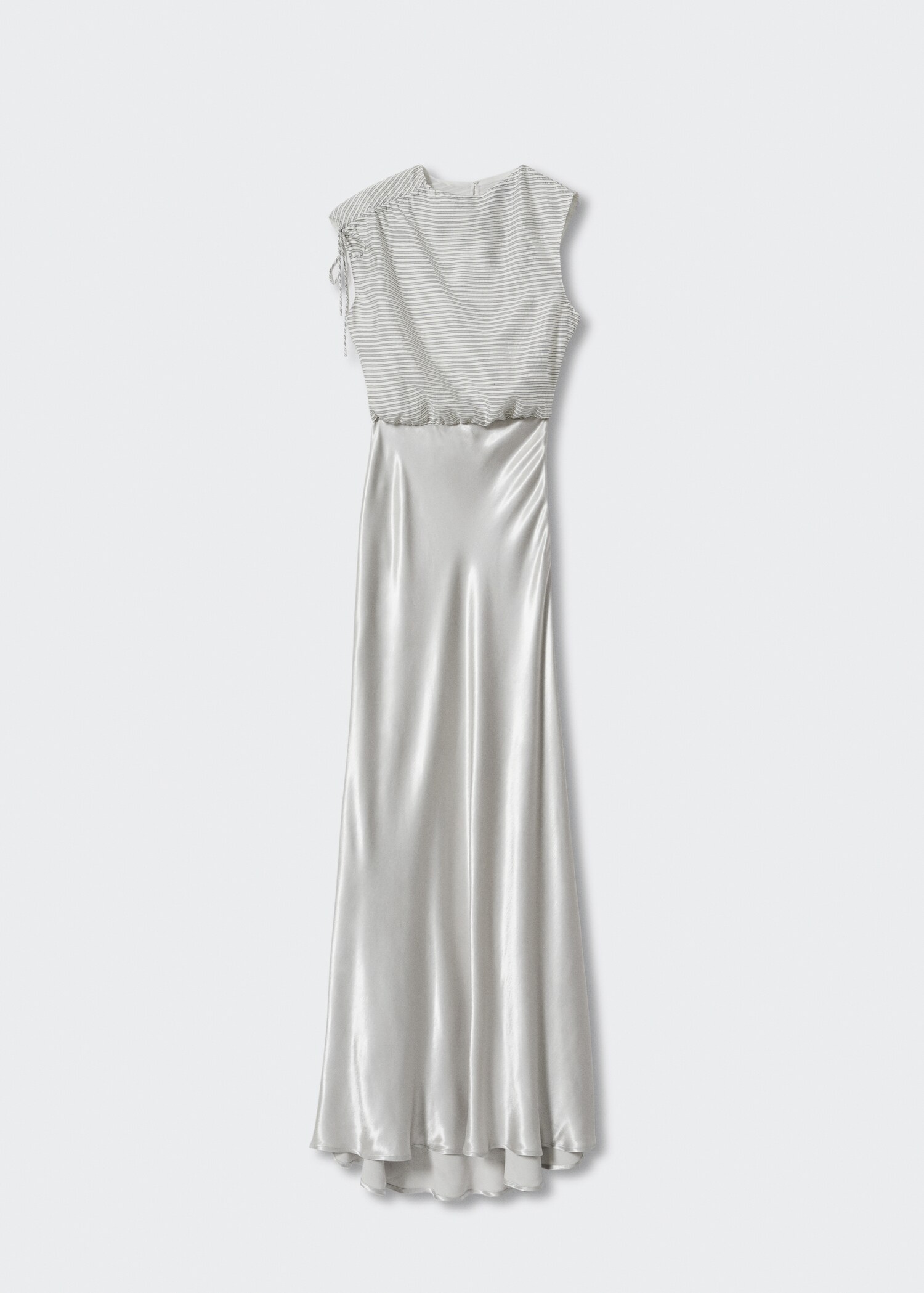 Striped satin dress - Article without model