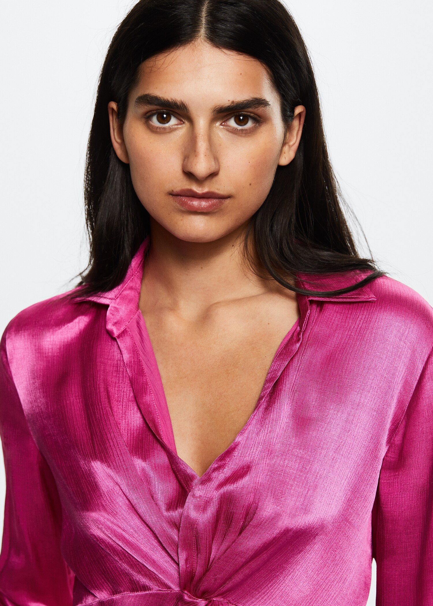 Blusa satinada botones - Detalle del artículo 1