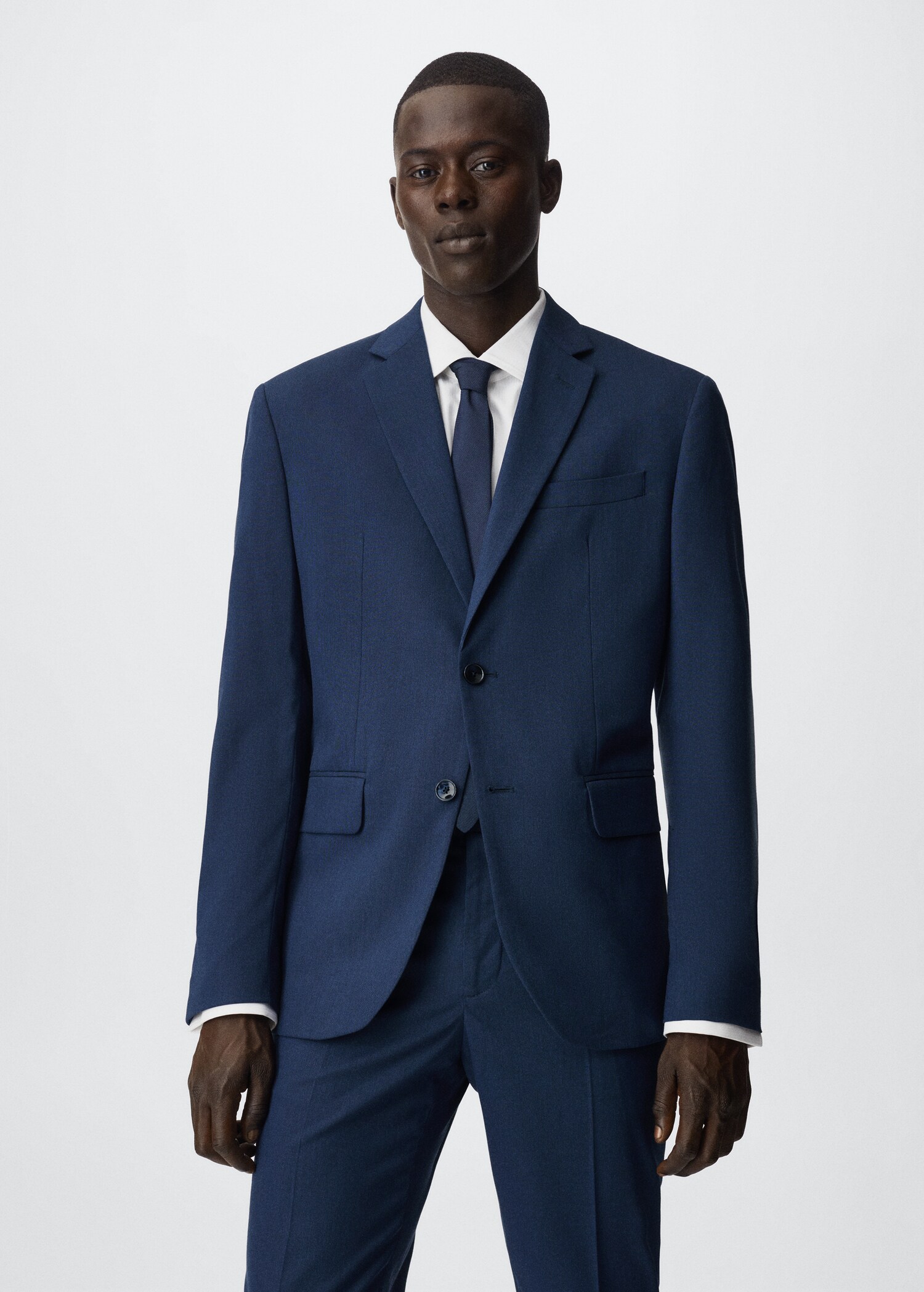 Slim fit microstructure suit blazer - Medium plane