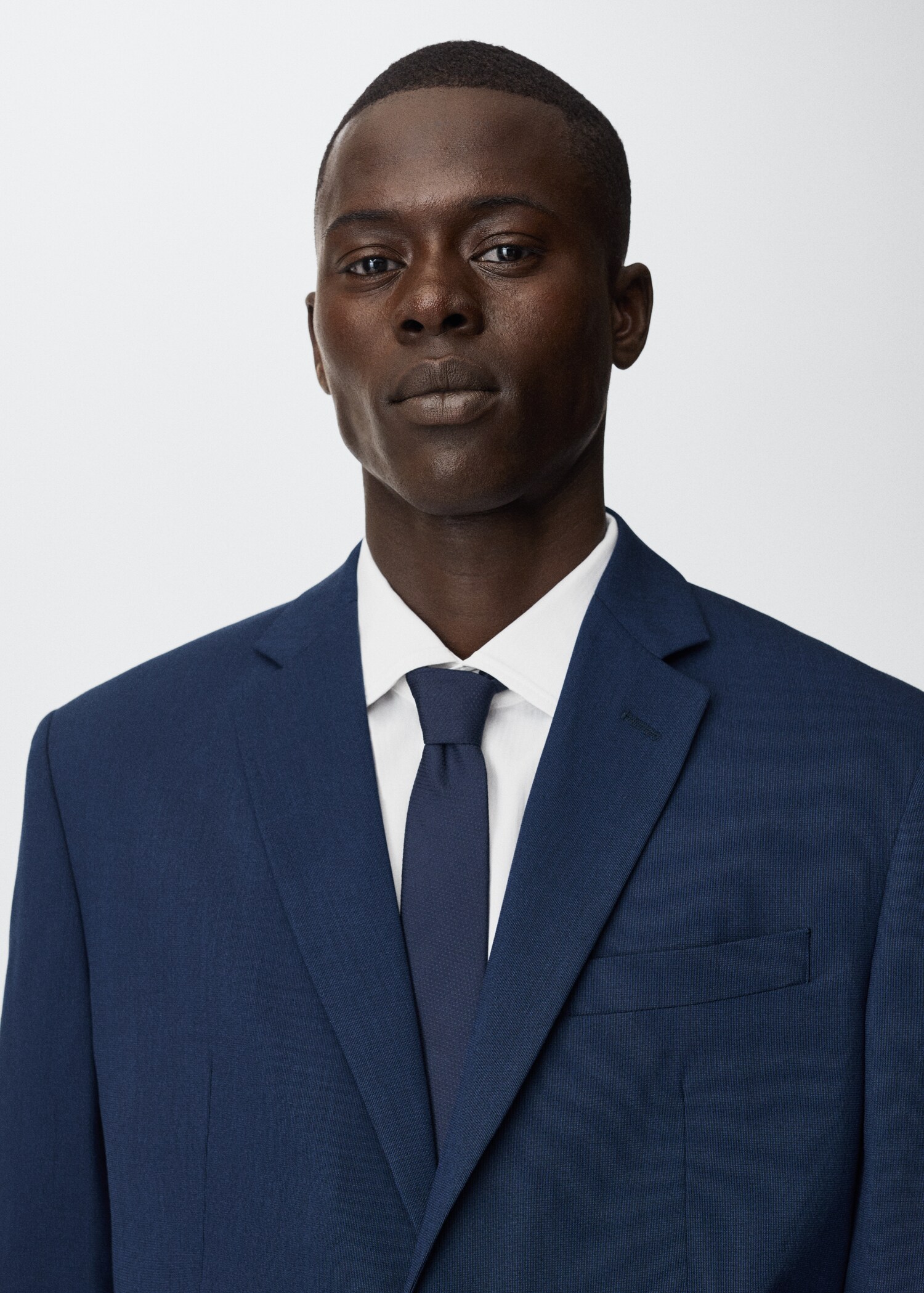 Slim fit microstructure suit blazer - Details of the article 1