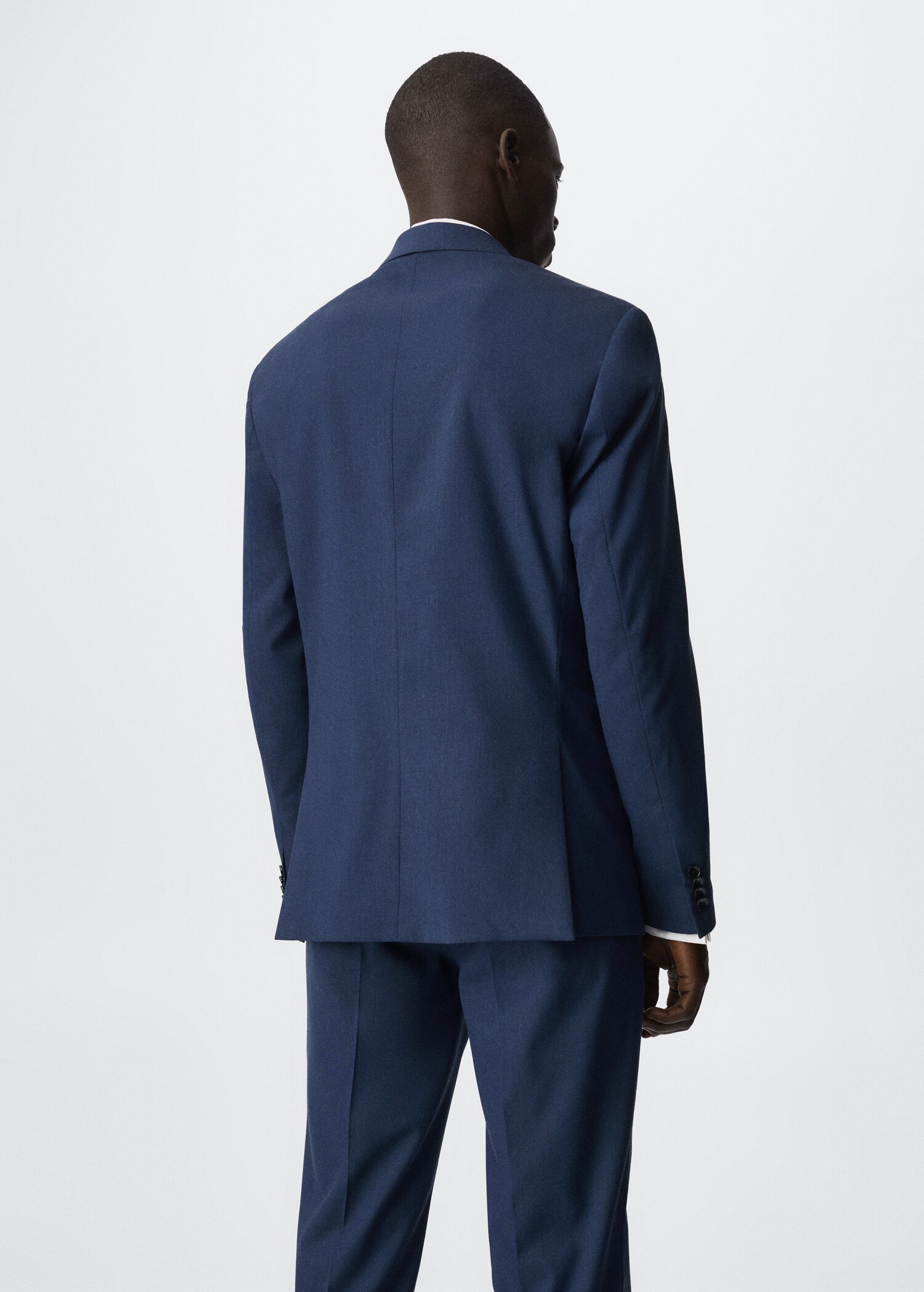 Slim fit microstructure suit blazer - Reverse of the article