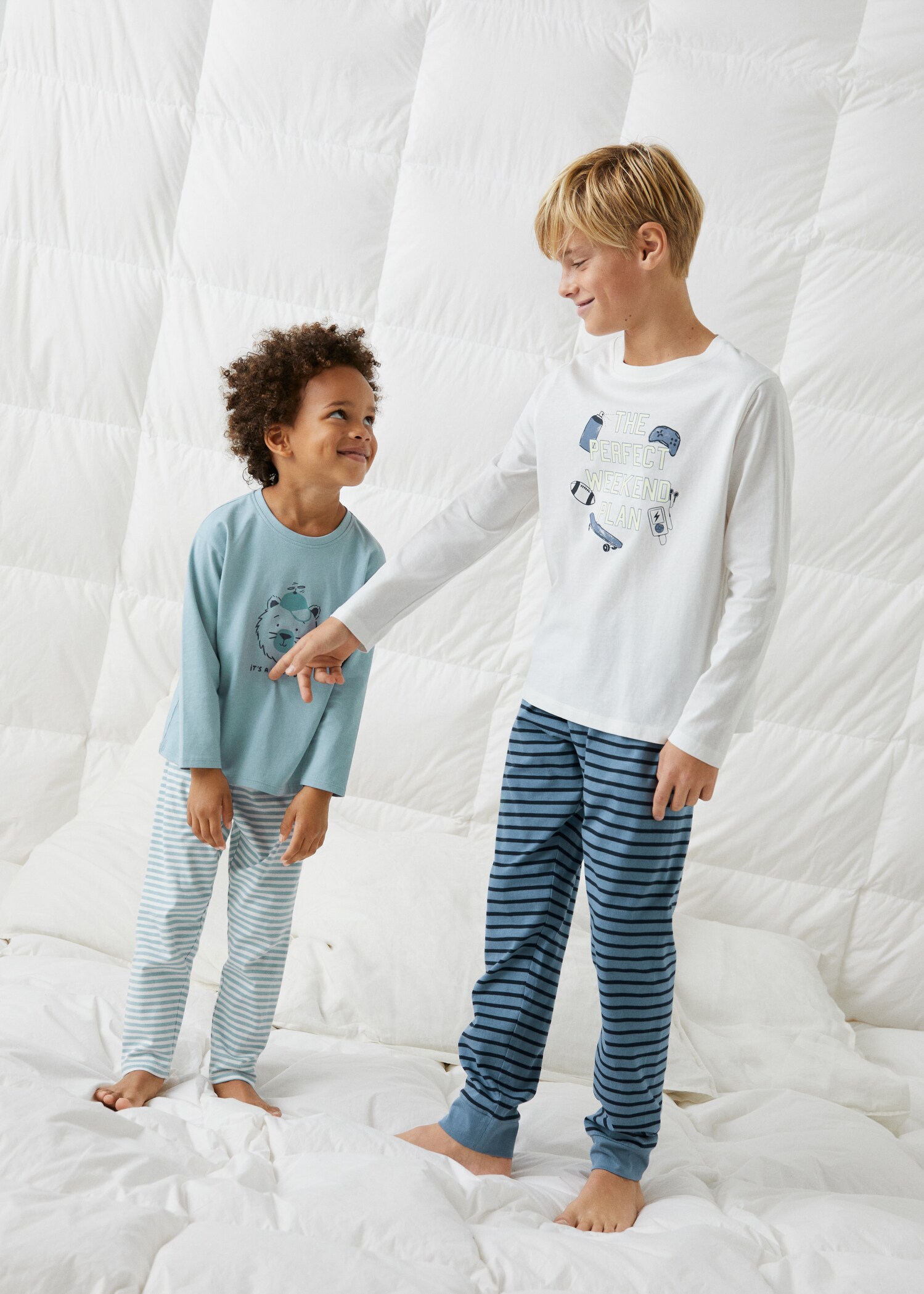 Langer, bedruckter Pyjama - Detail des Artikels 1