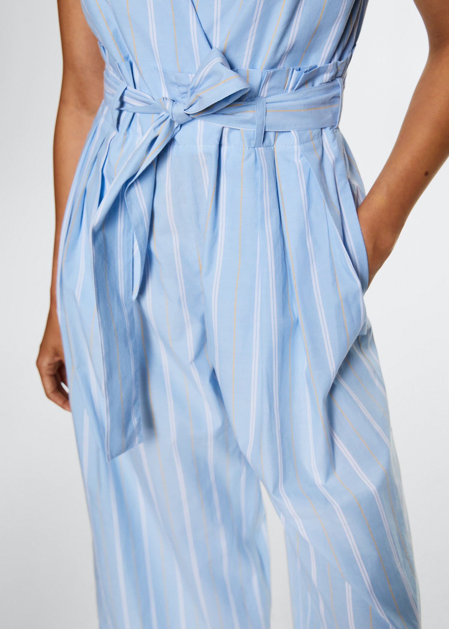 Gestreifter Baumwoll-Jumpsuit - Detail des Artikels 2