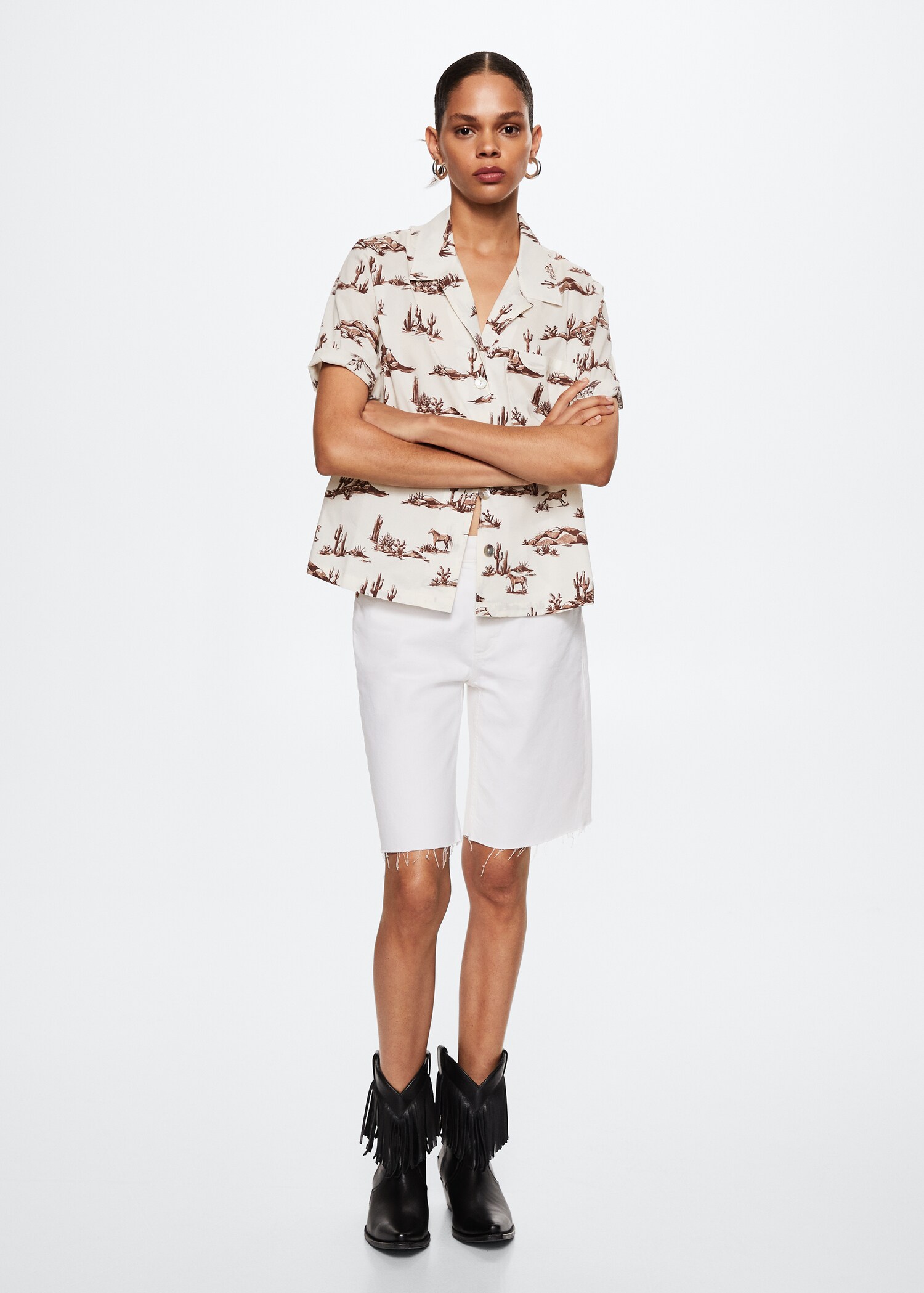 Camisa cotó estampada - Detall de l'article 2