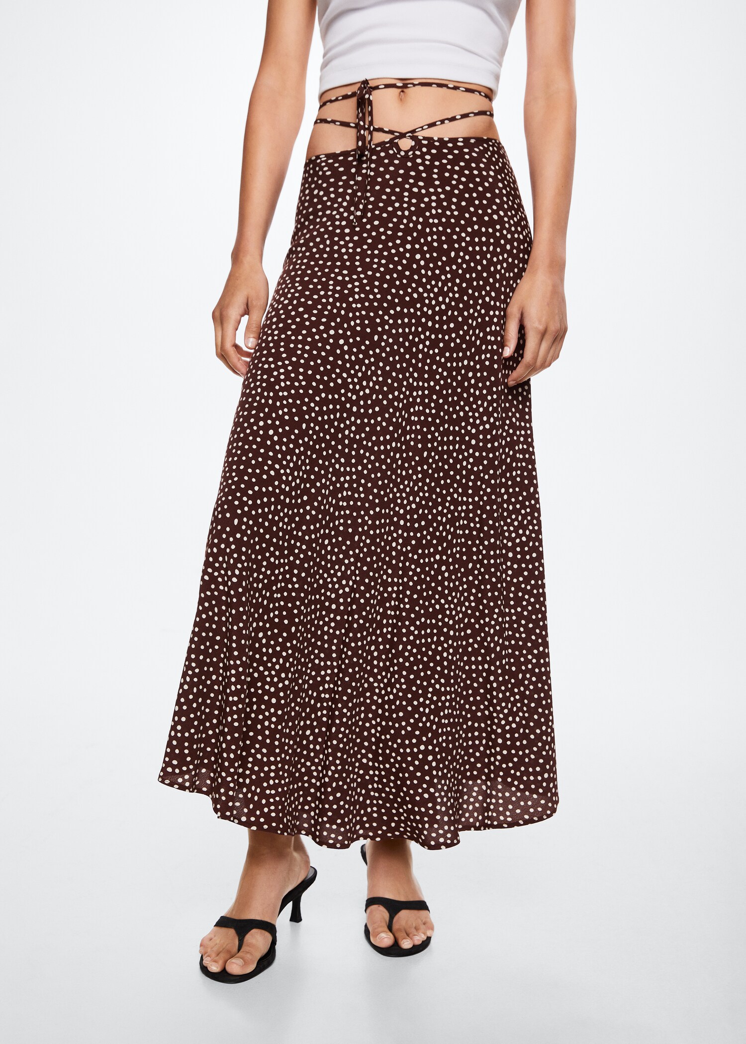 Falda fluida estampada - Plano medio