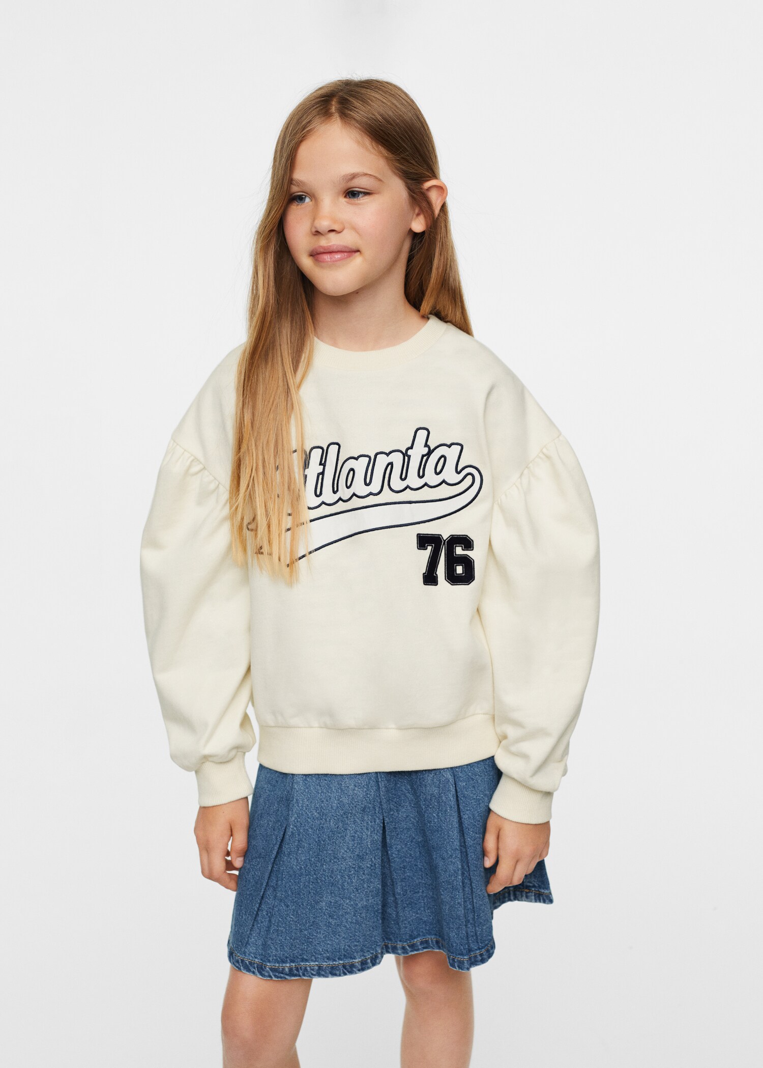 Embroidered varsity sweatshirt - Medium plane